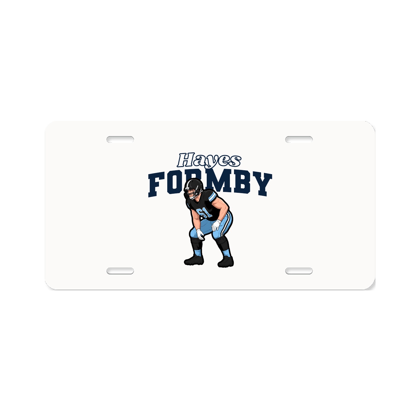 License Plate — Name Arch in Classic