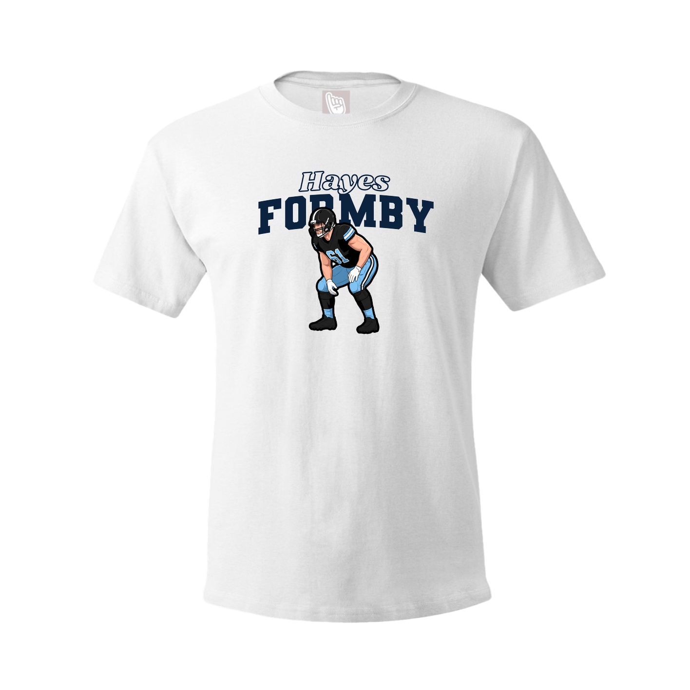 Youth Tee — Name Arch in White