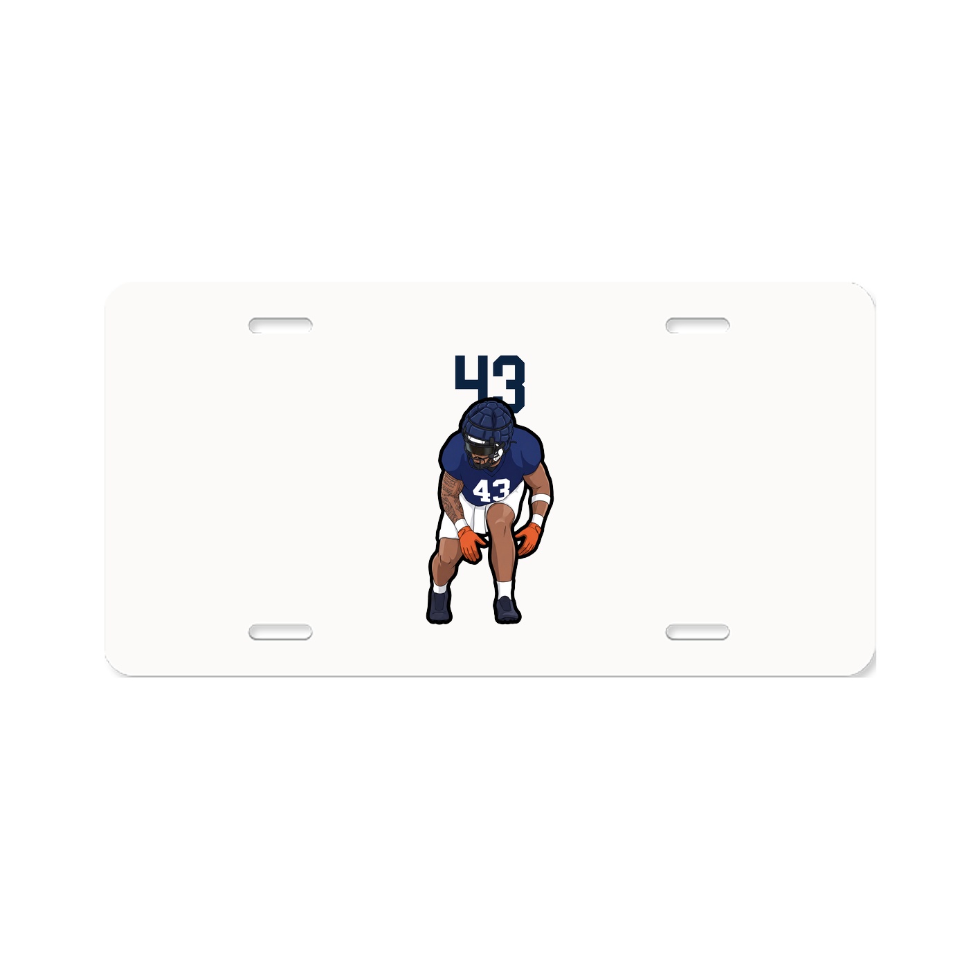 License Plate — Number Top in Classic