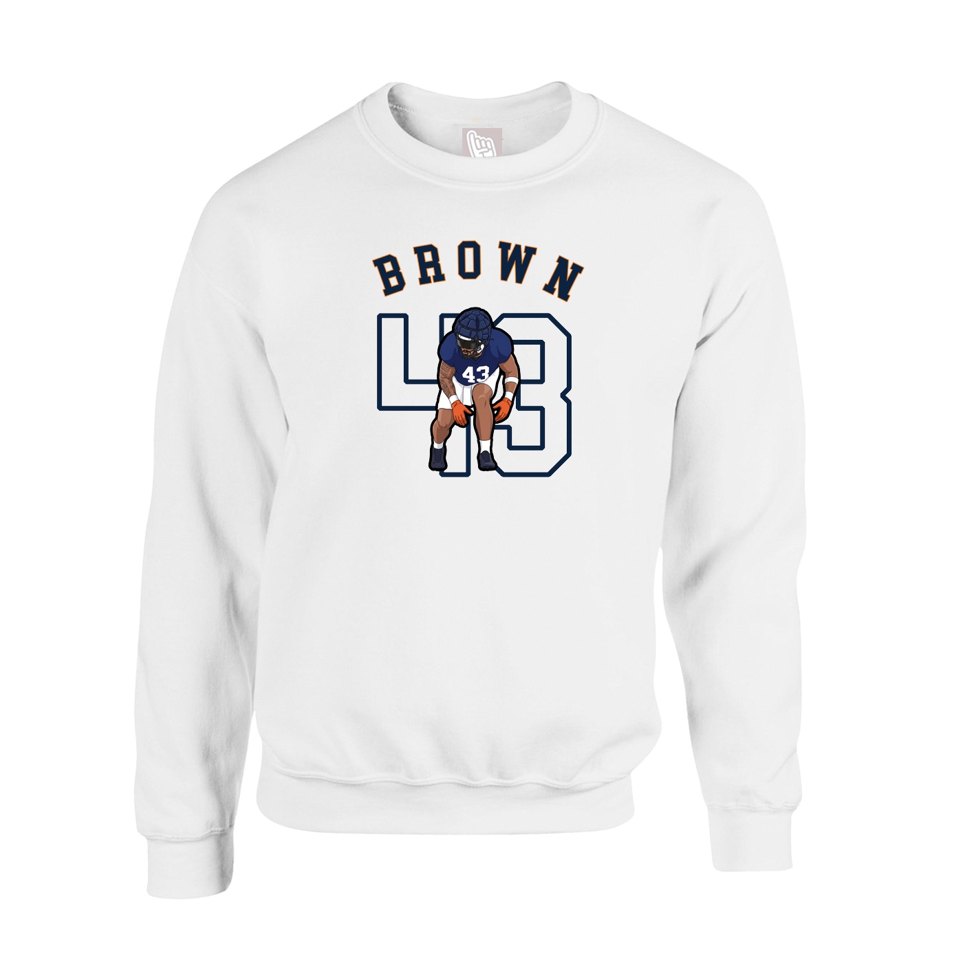 Fleece Crew — Shirsey Arch in White