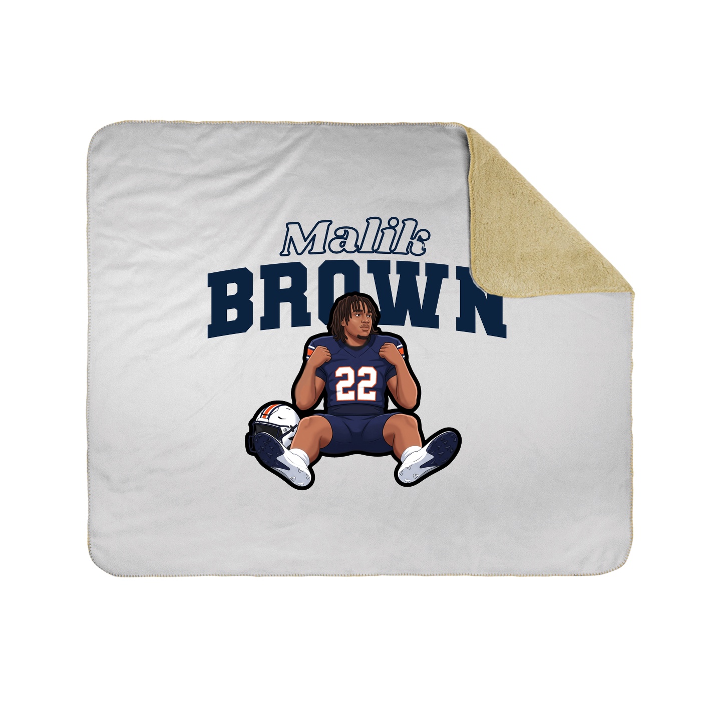 Throw Blanket — Name Arch in White