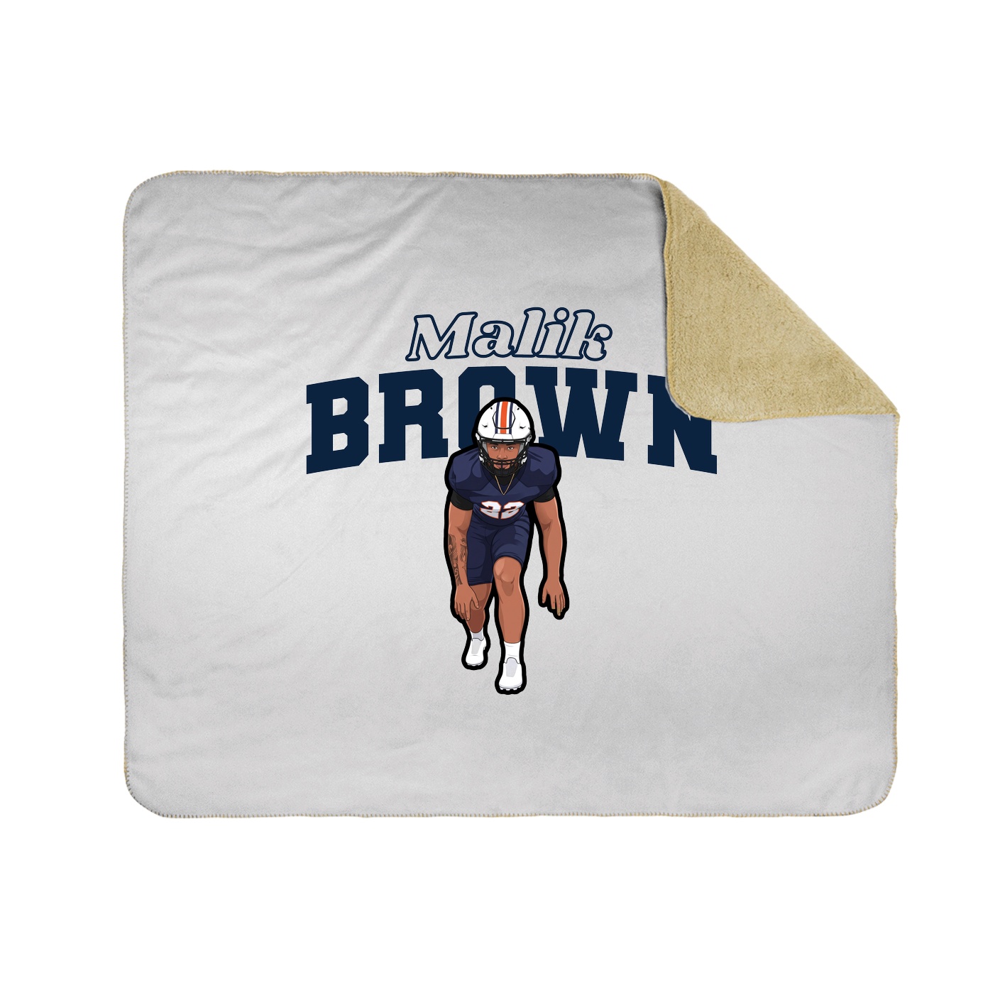 Throw Blanket — Name Arch in White