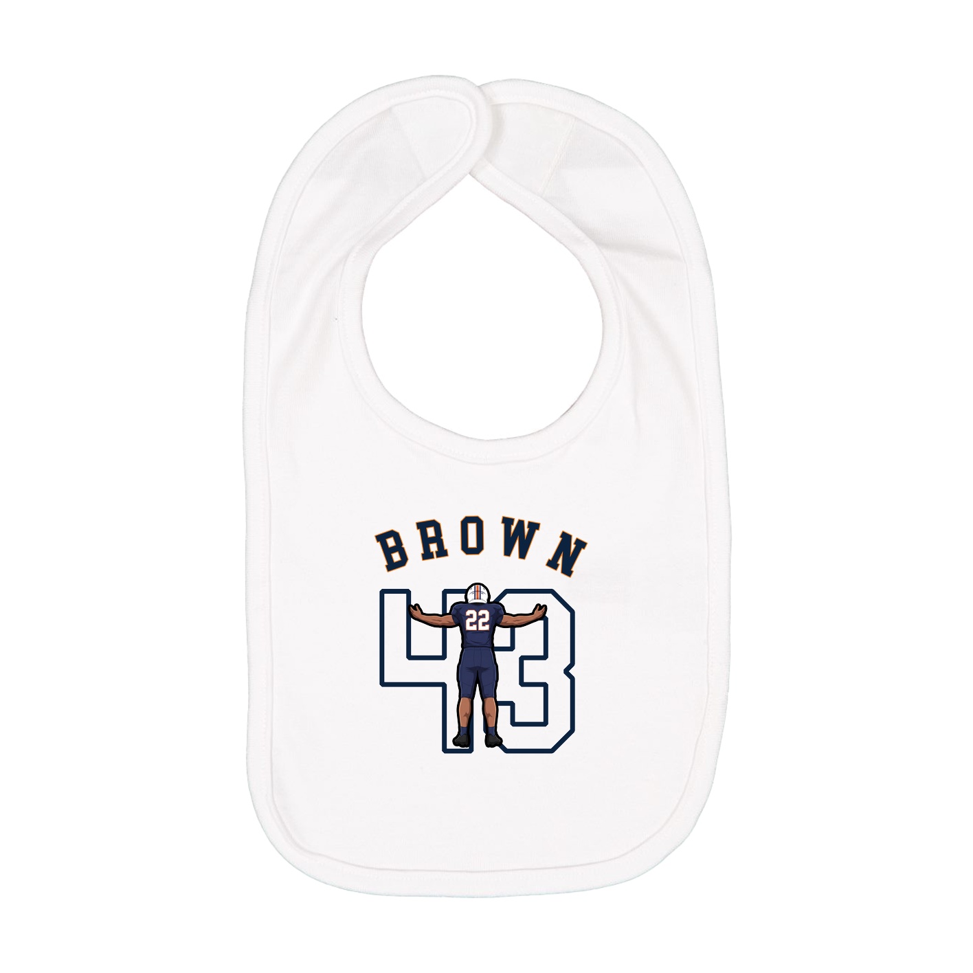 Infant Bib — Shirsey Arch in White