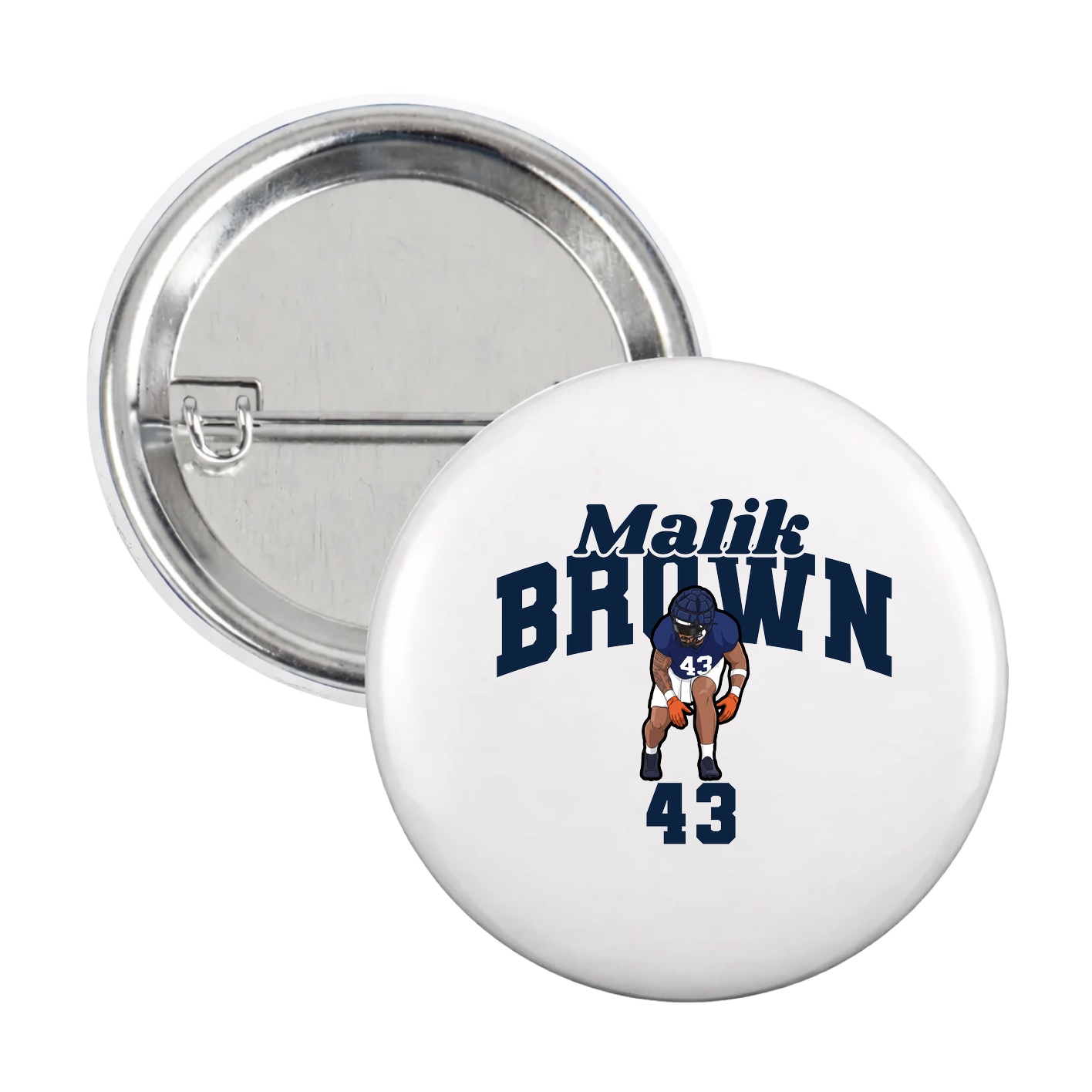 Game Day Button — Signature Arch in White