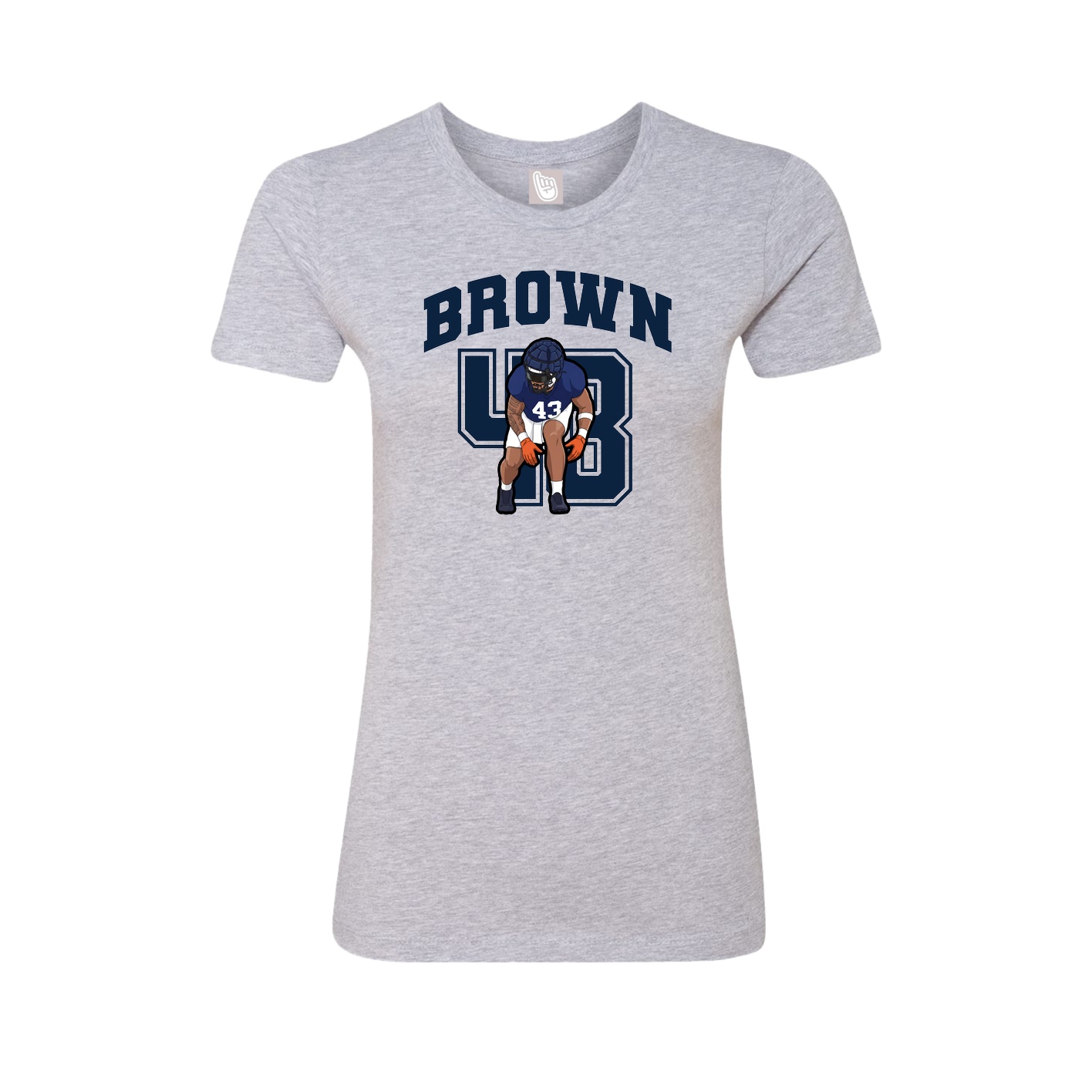 Fitted Women's Tee — Number in Grey