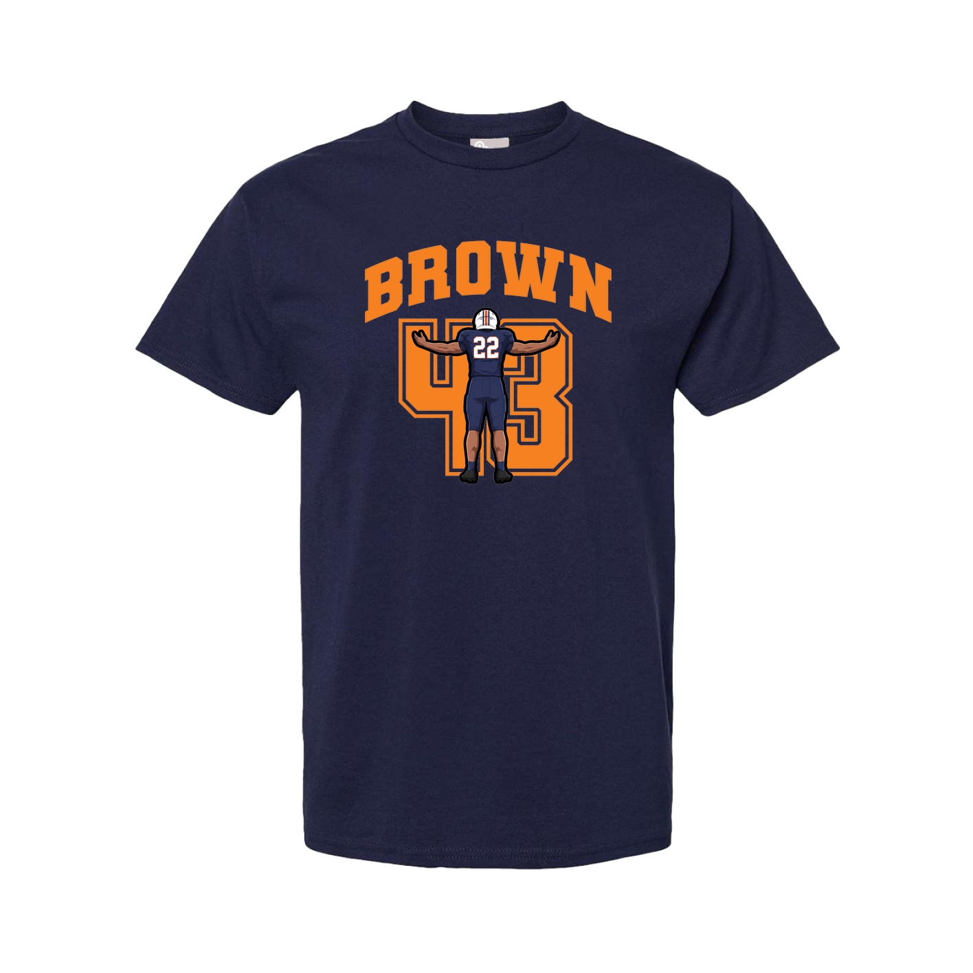 Youth Tee — Number in Navy