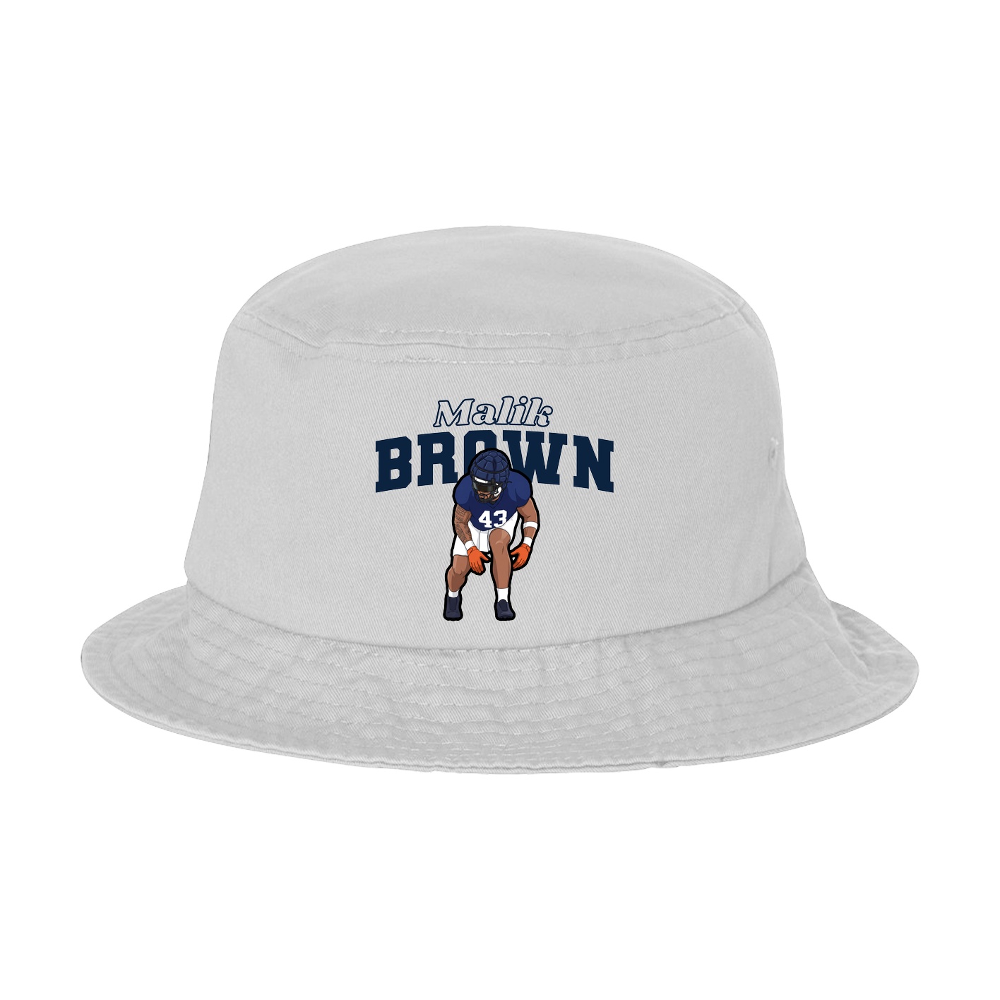 Bucket Cap — Name Arch in White
