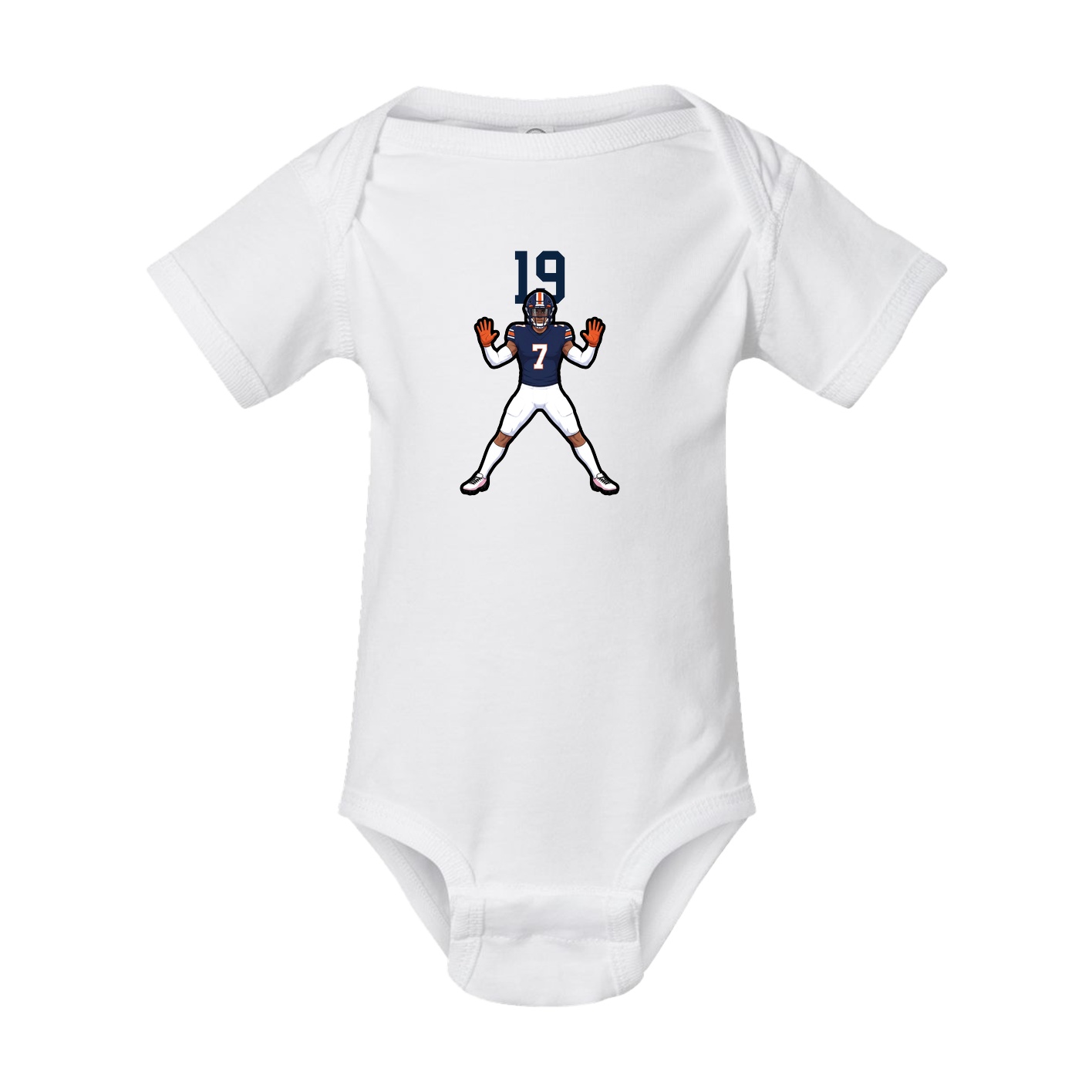 Baby Onesie — Number Top in White