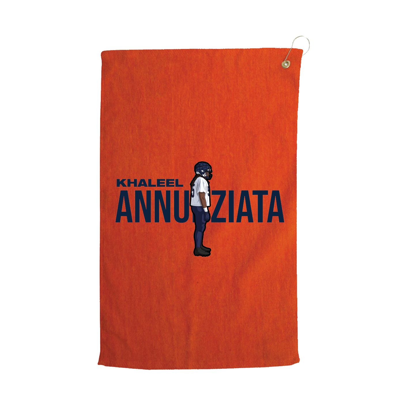 Golf Towel — Player Name in Orange