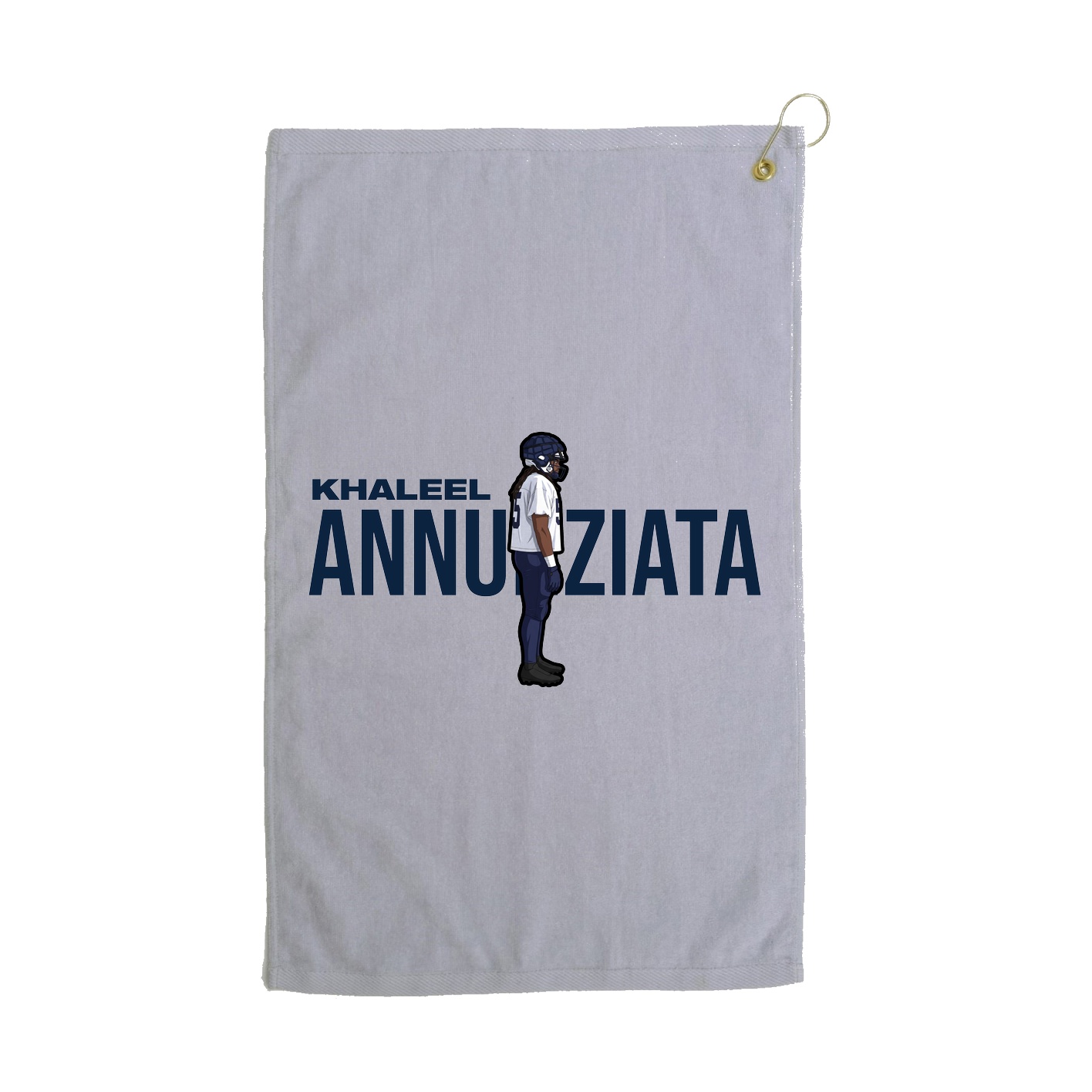 Golf Towel — Player Name in Grey
