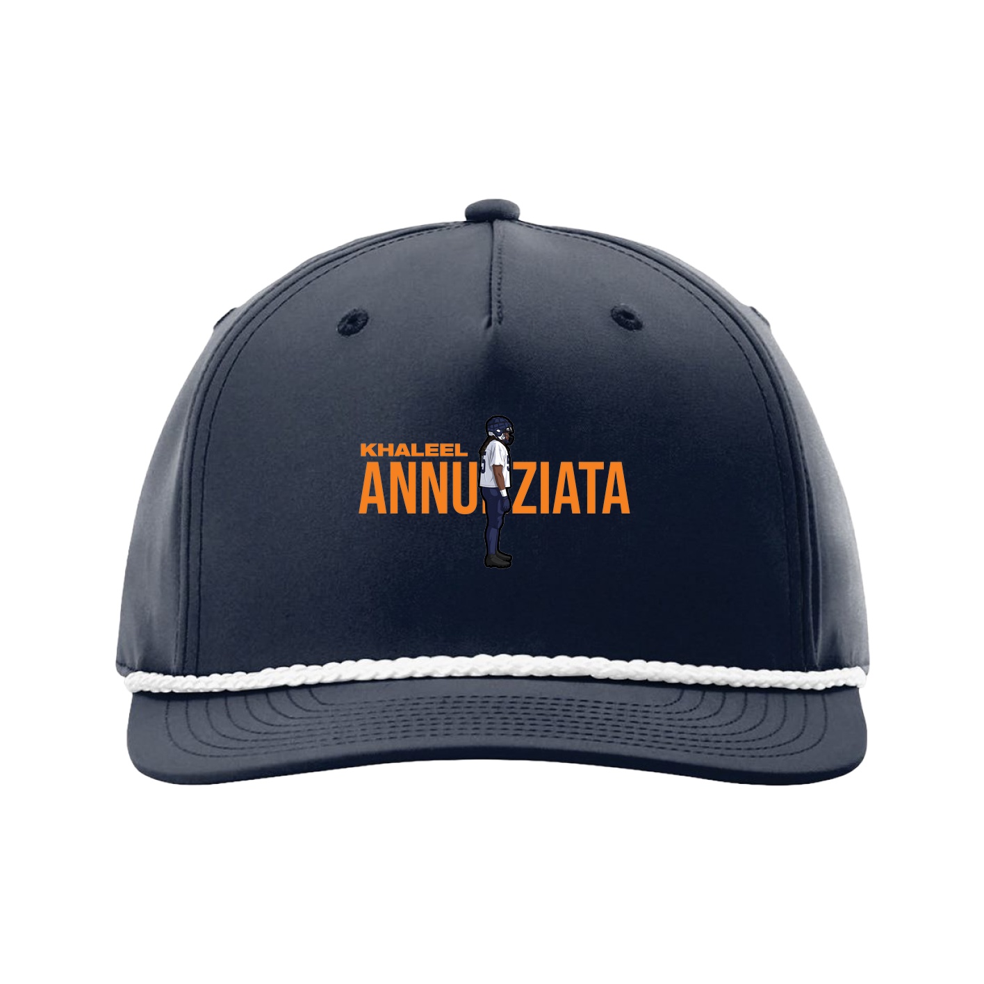 Five-Panel Classic Rope Cap — Player Name in Navy