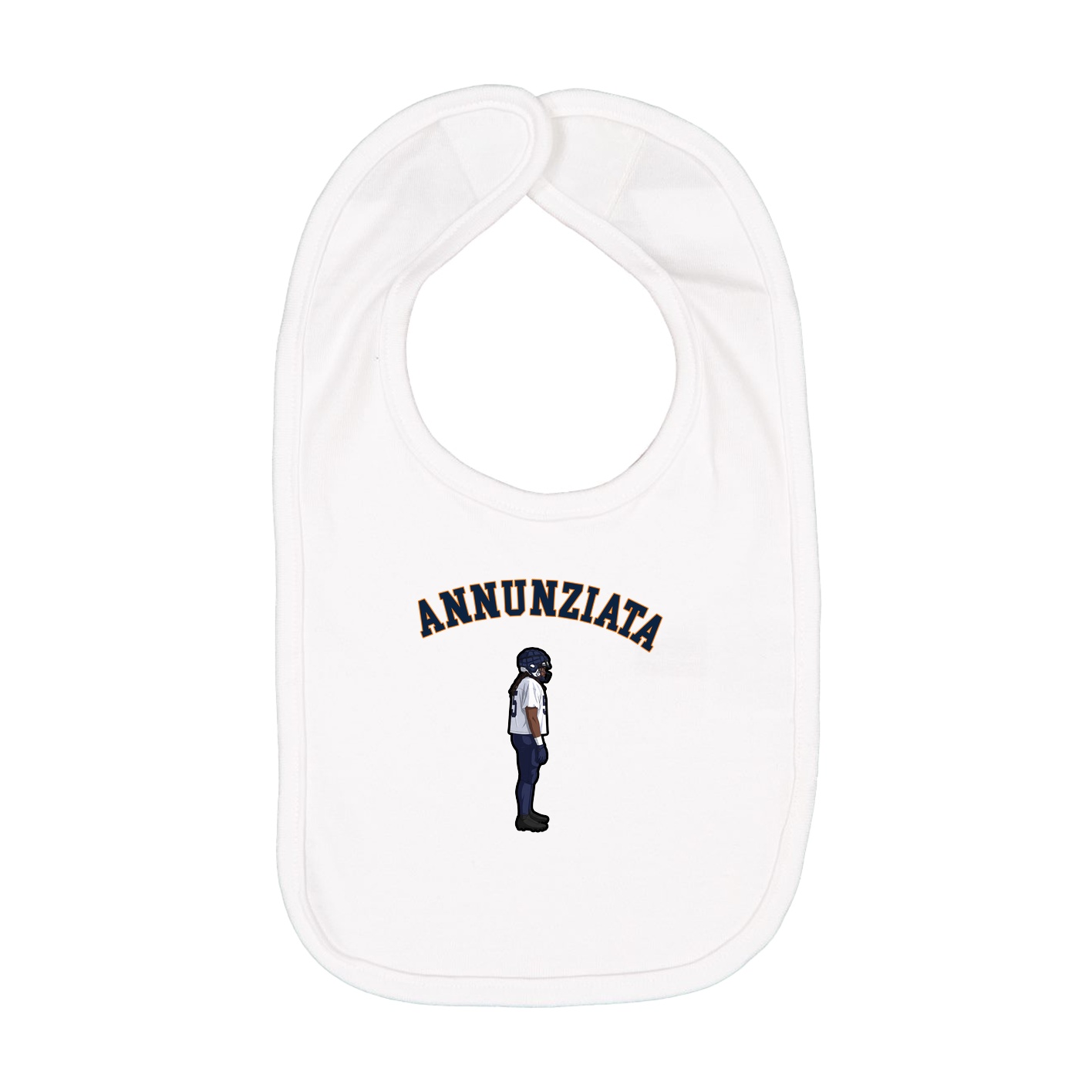 Infant Bib — Shirsey Arch in White