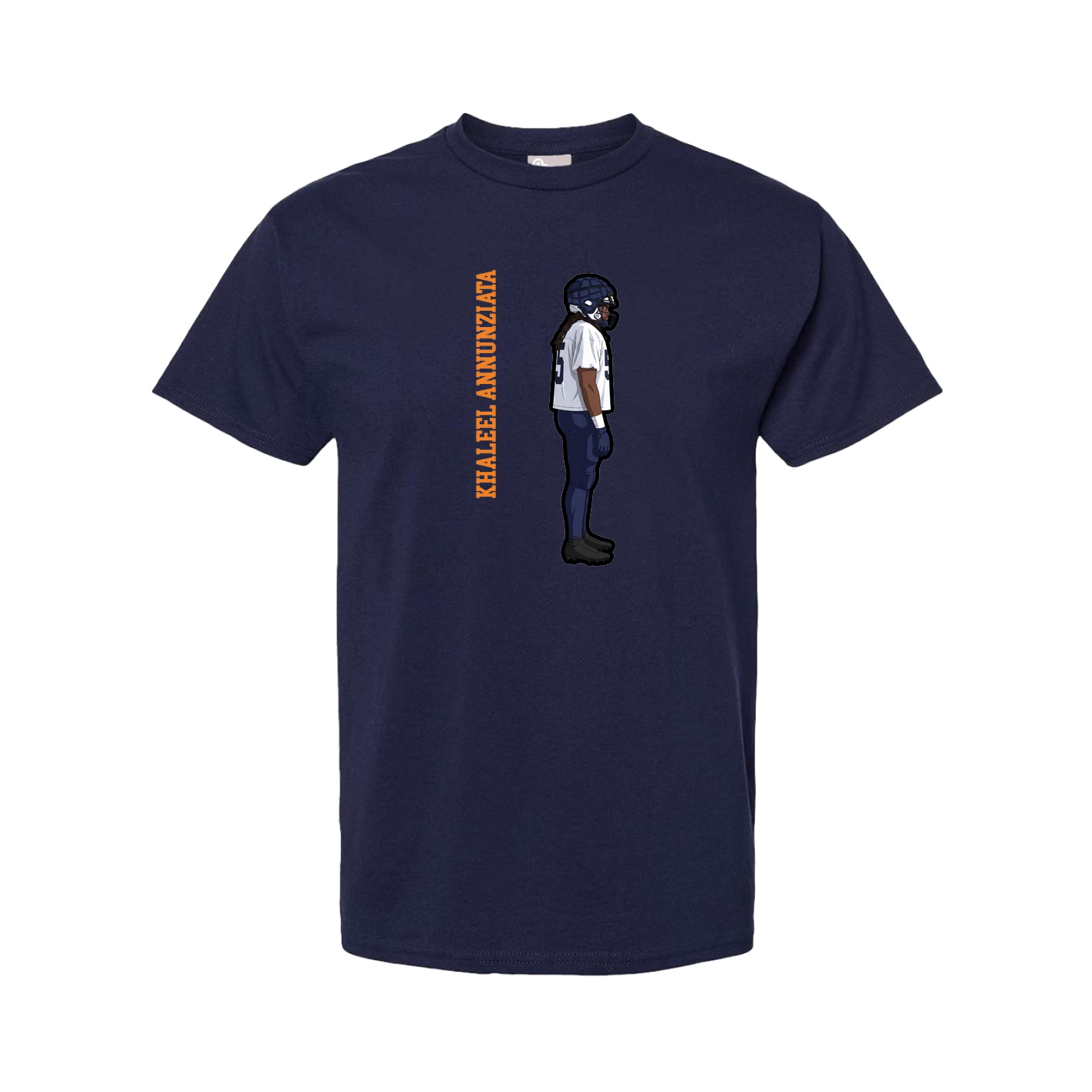 Tee — Name Vertical in Navy