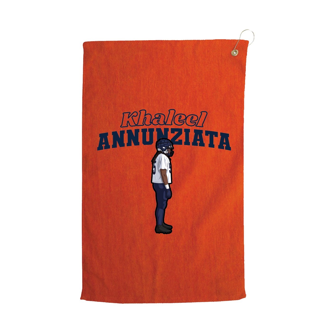 Golf Towel — Name Arch in Orange