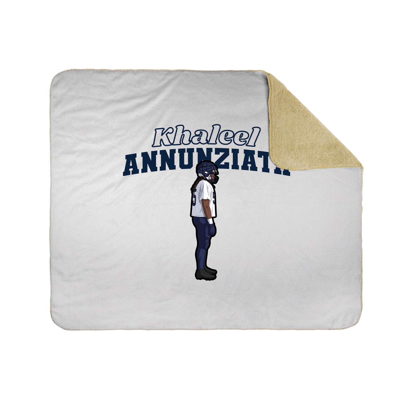 Throw Blanket — Name Arch in White