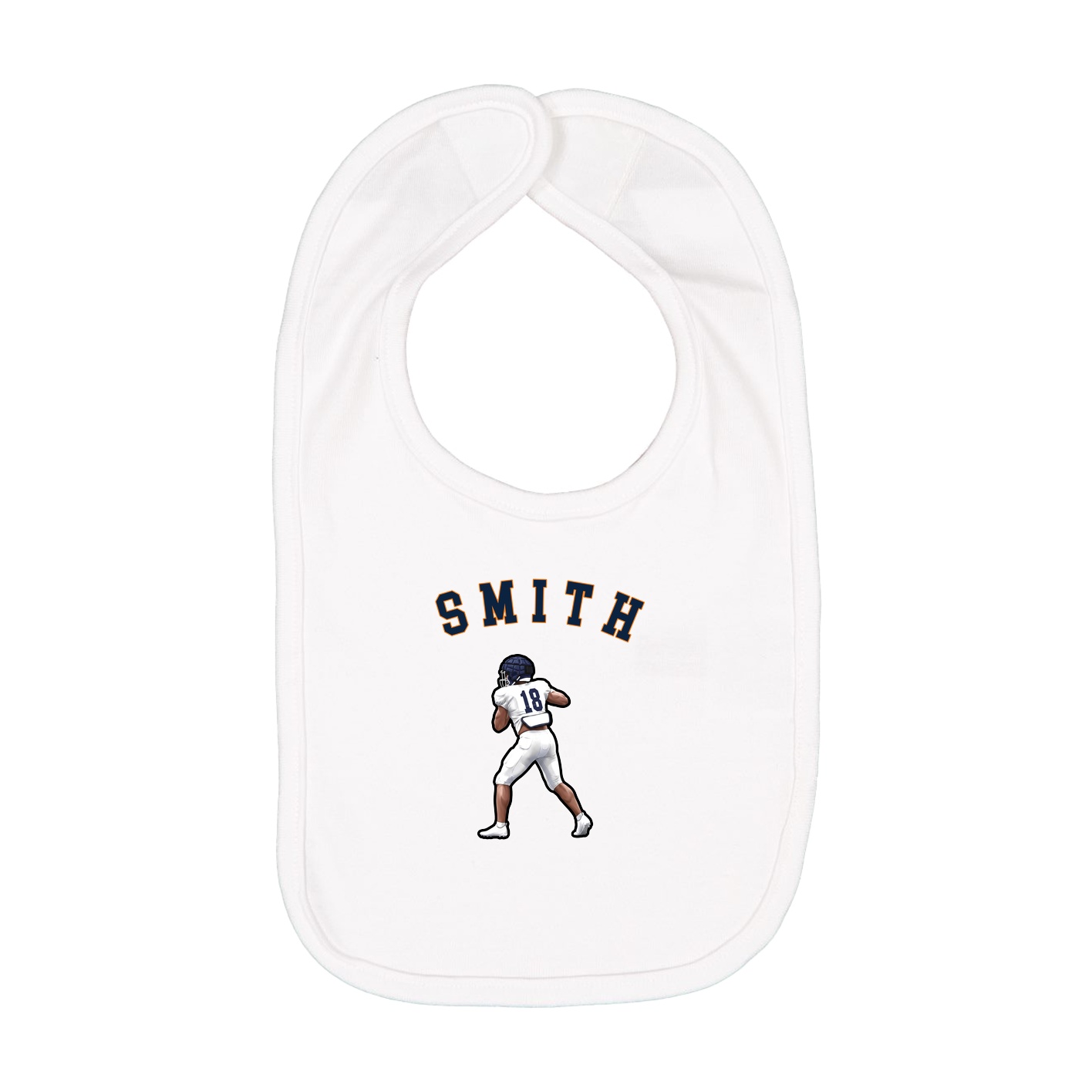 Infant Bib — Shirsey Arch in White