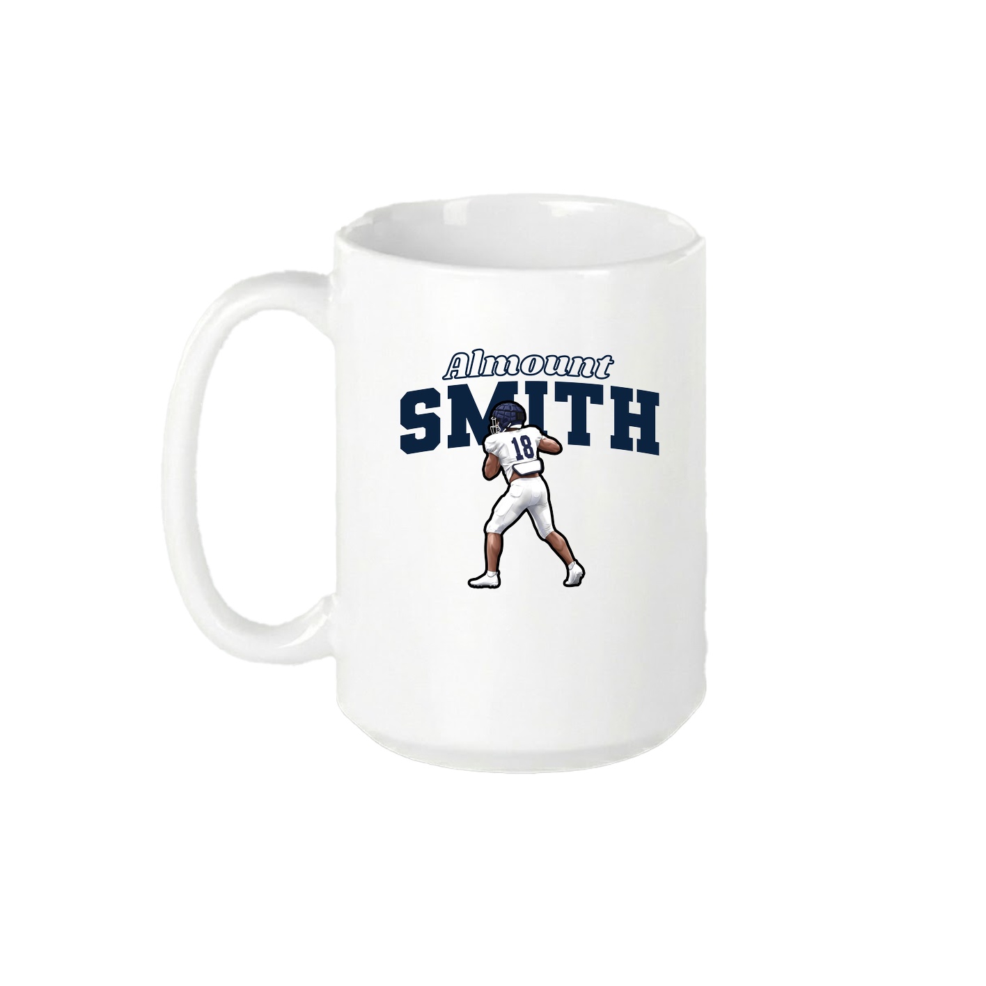 15oz Coffee Mug — Name Arch in White