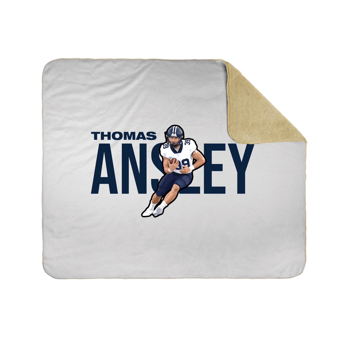 Throw Blanket — Player Name in White
