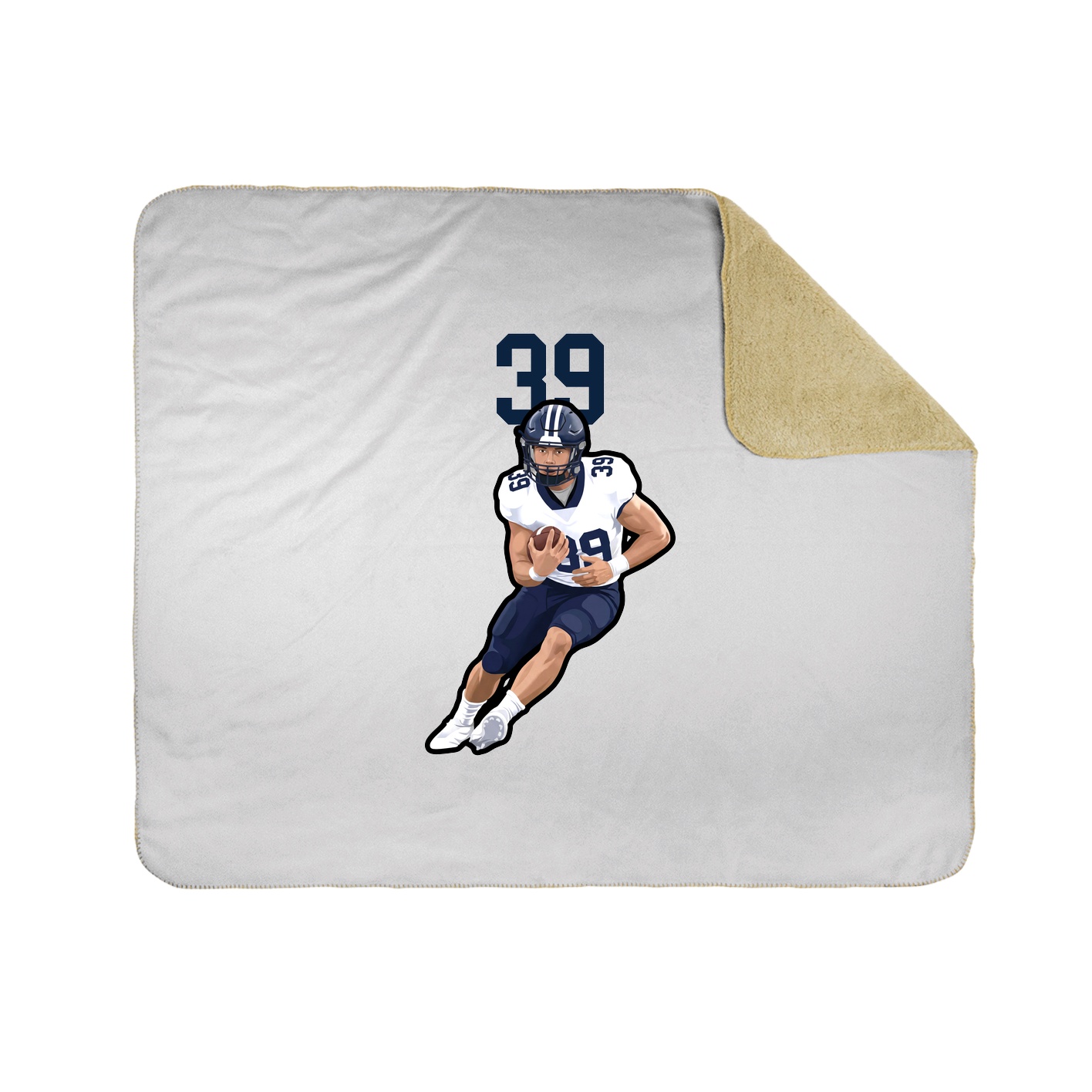 Throw Blanket — Number Top in White