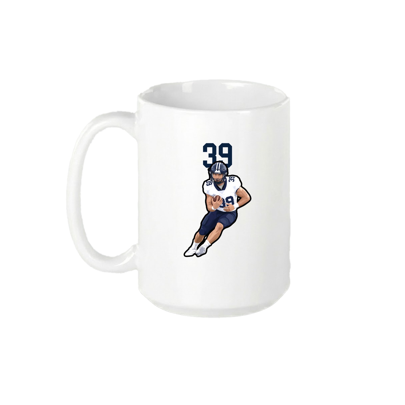 15oz Coffee Mug — Number Top in White