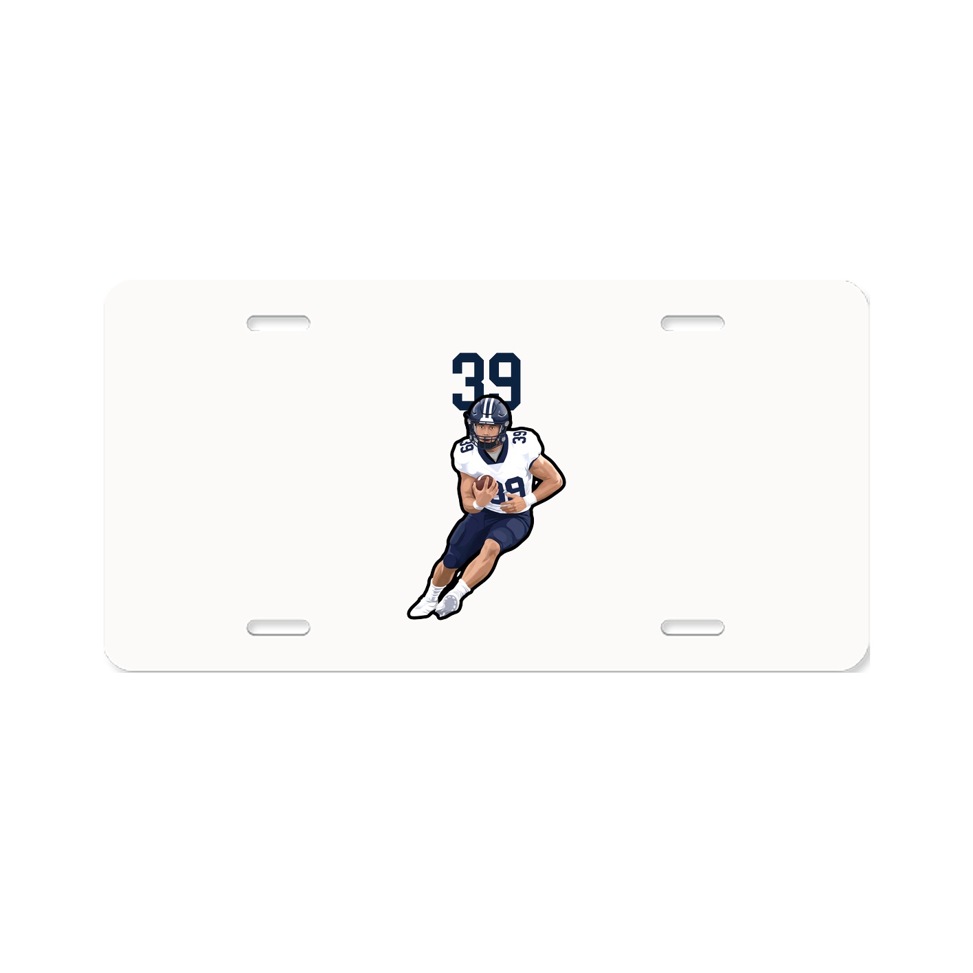 License Plate — Number Top in Classic