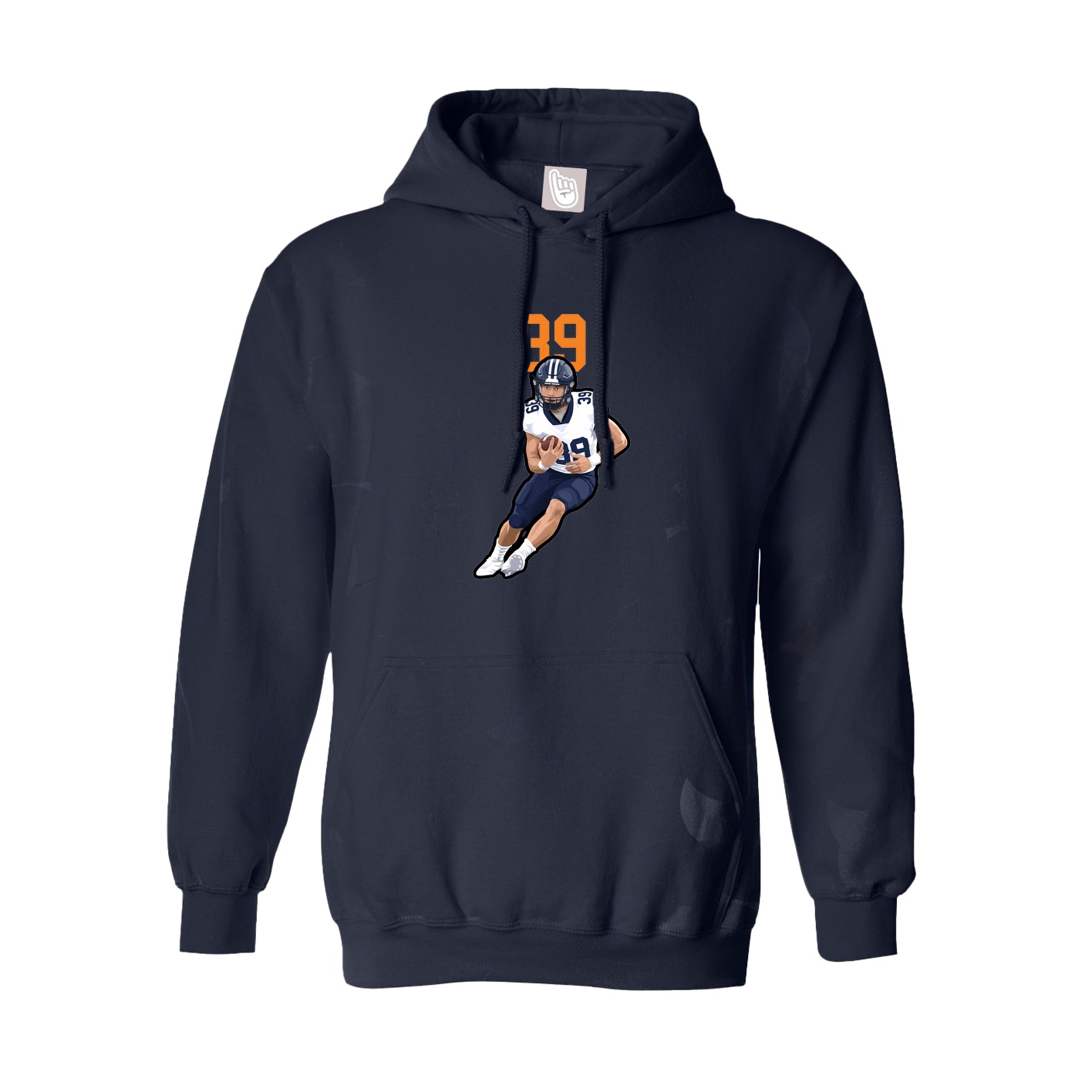 Hoodie — Number Top in Navy