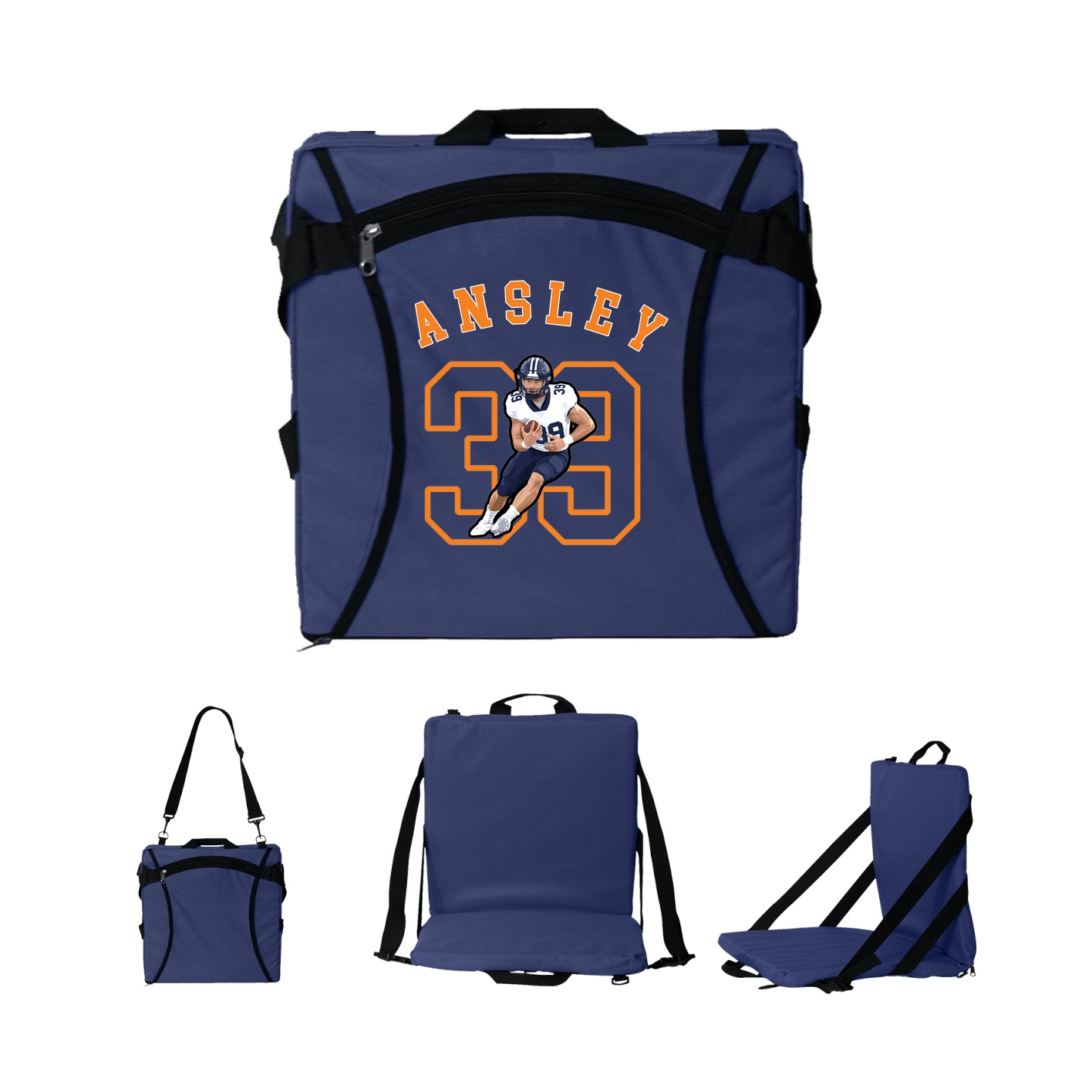 Folding Stadium Seat — Shirsey Arch in Navy
