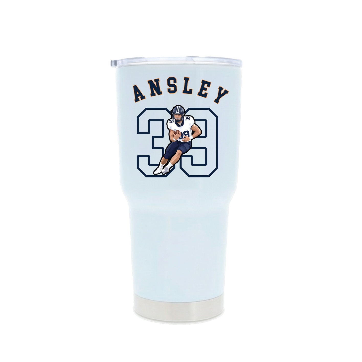 30oz Stainless Steel Tumbler — Shirsey Arch in White
