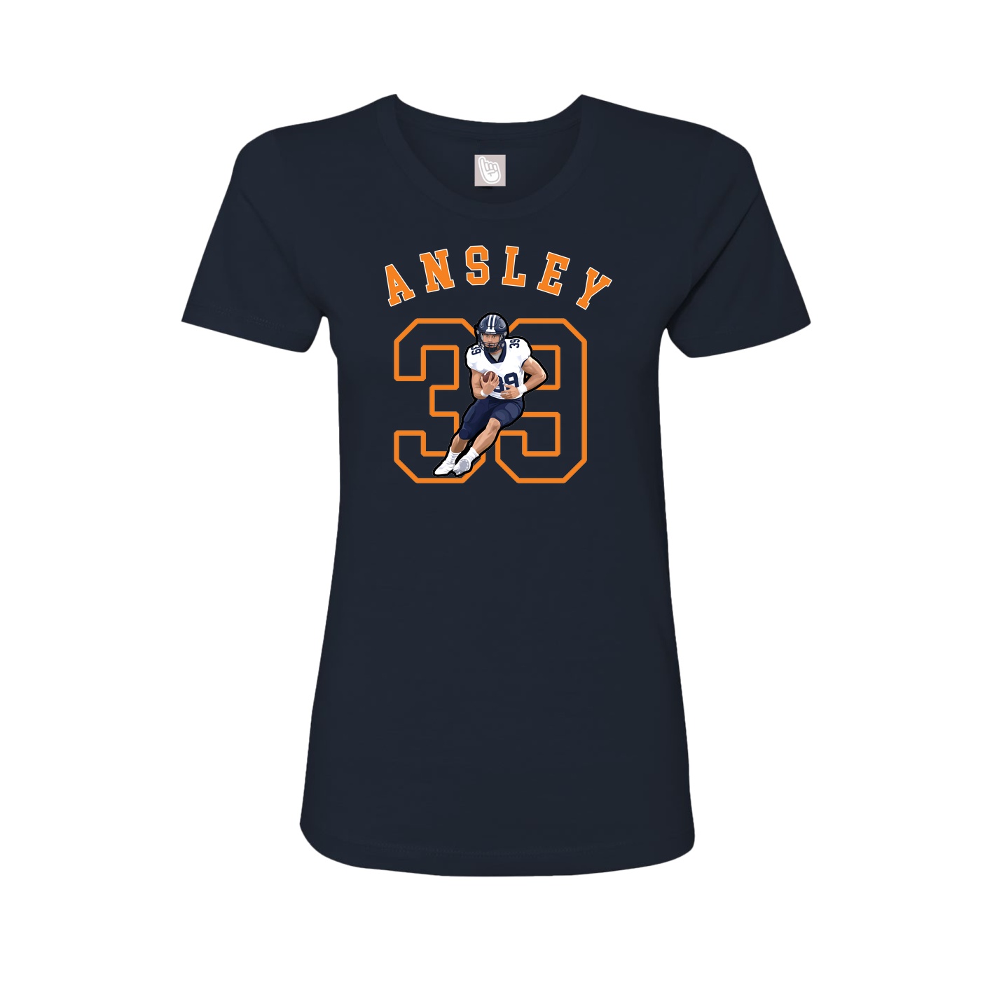 Fitted Women's Tee — Shirsey Arch in Navy