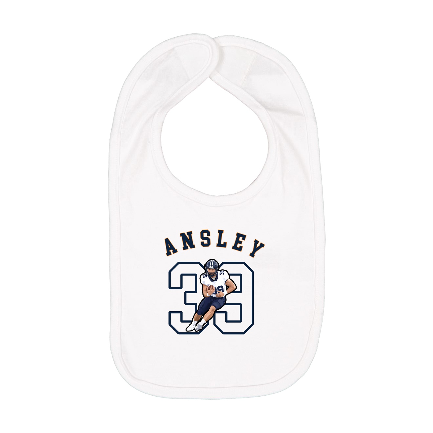 Infant Bib — Shirsey Arch in White