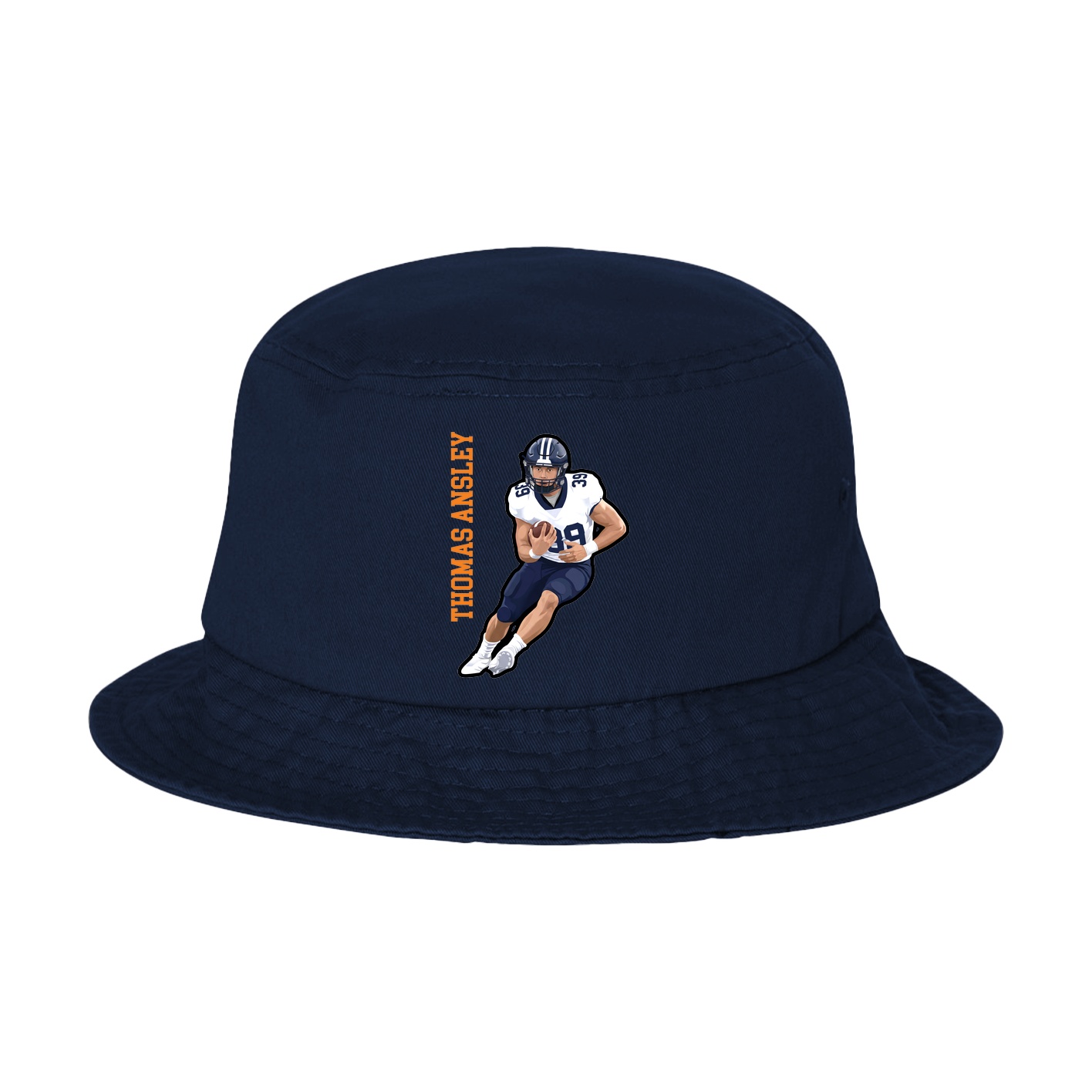 Bucket Cap — Name Vertical in Navy