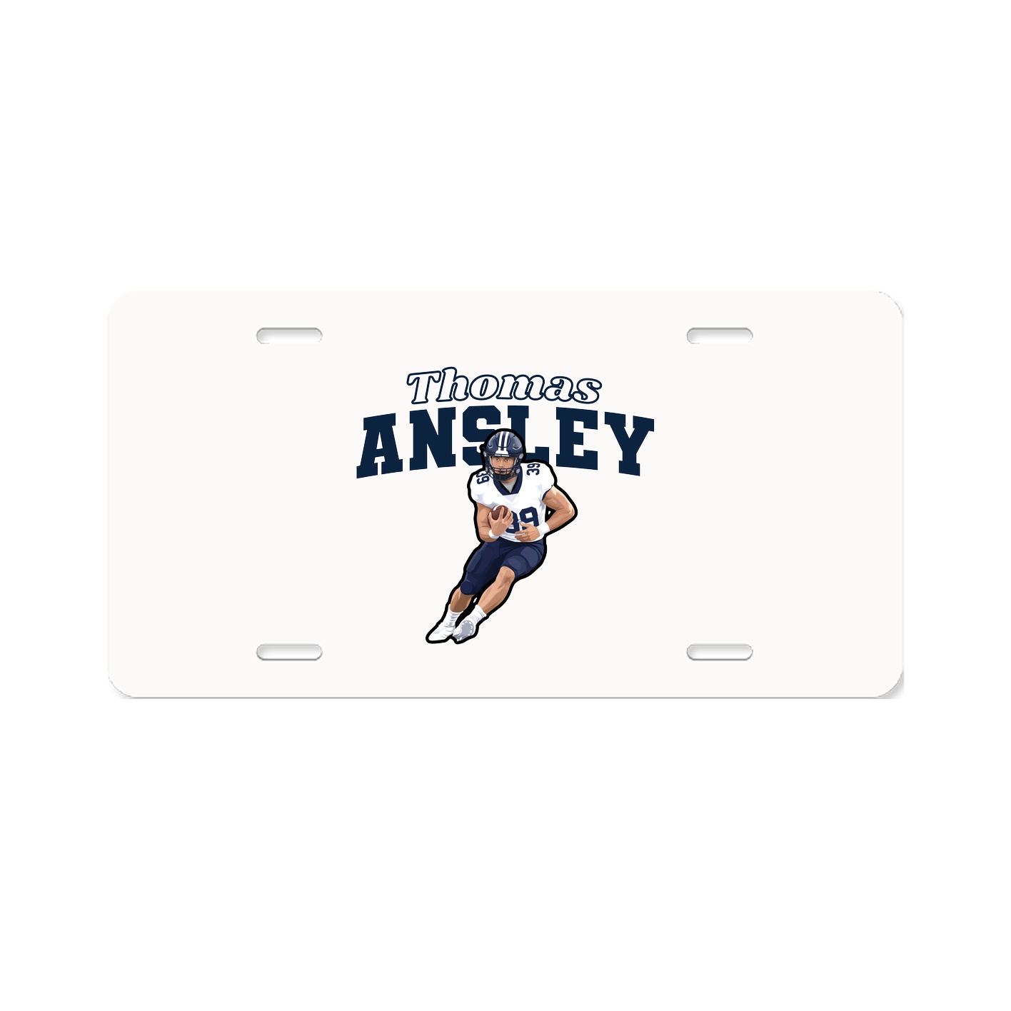 License Plate — Name Arch in Classic
