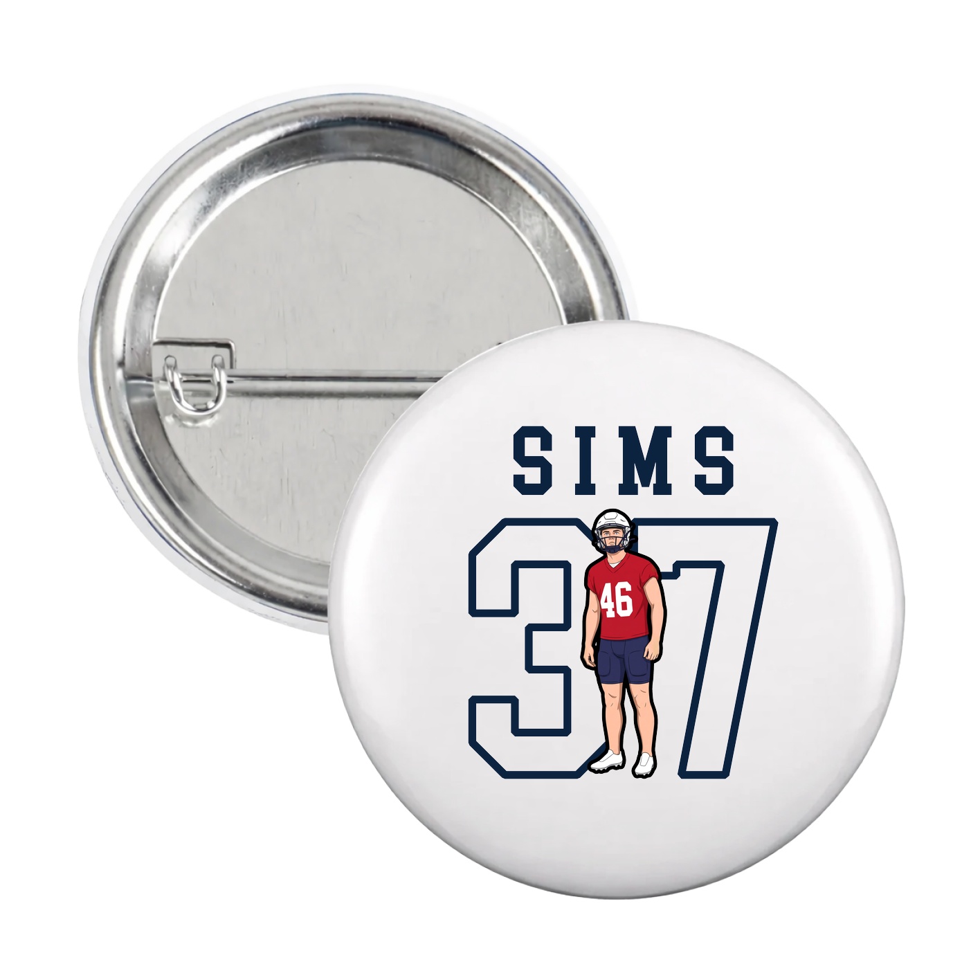 Game Day Button — Shirsey in White