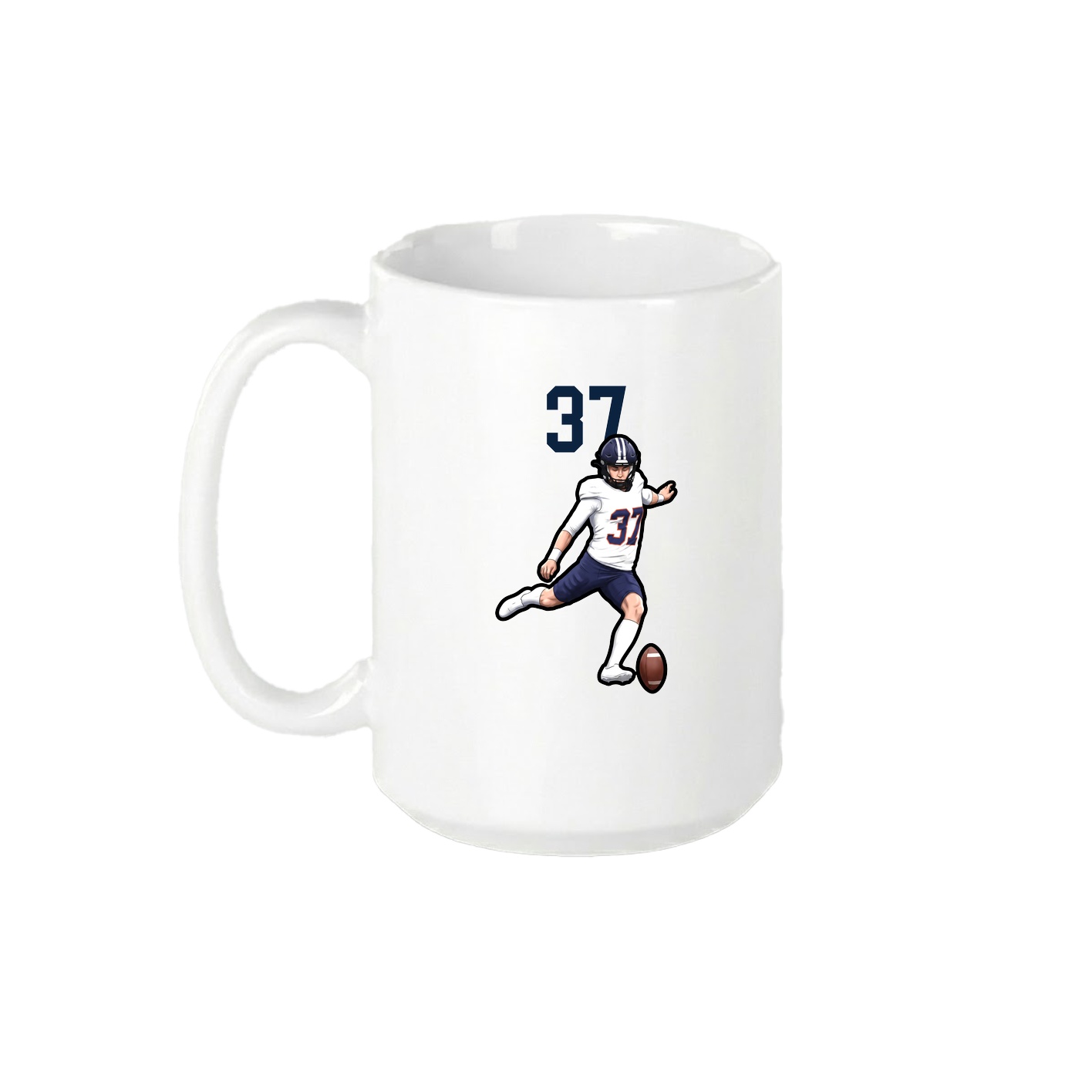 15oz Coffee Mug — Number Top in White