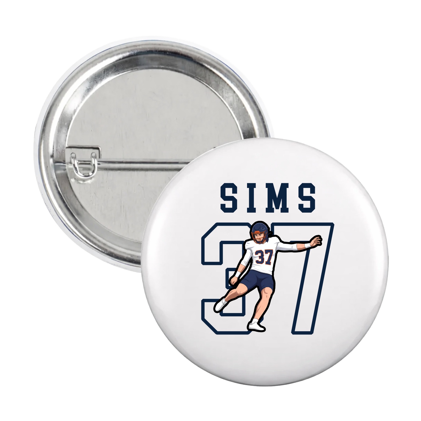 Game Day Button — Shirsey in White