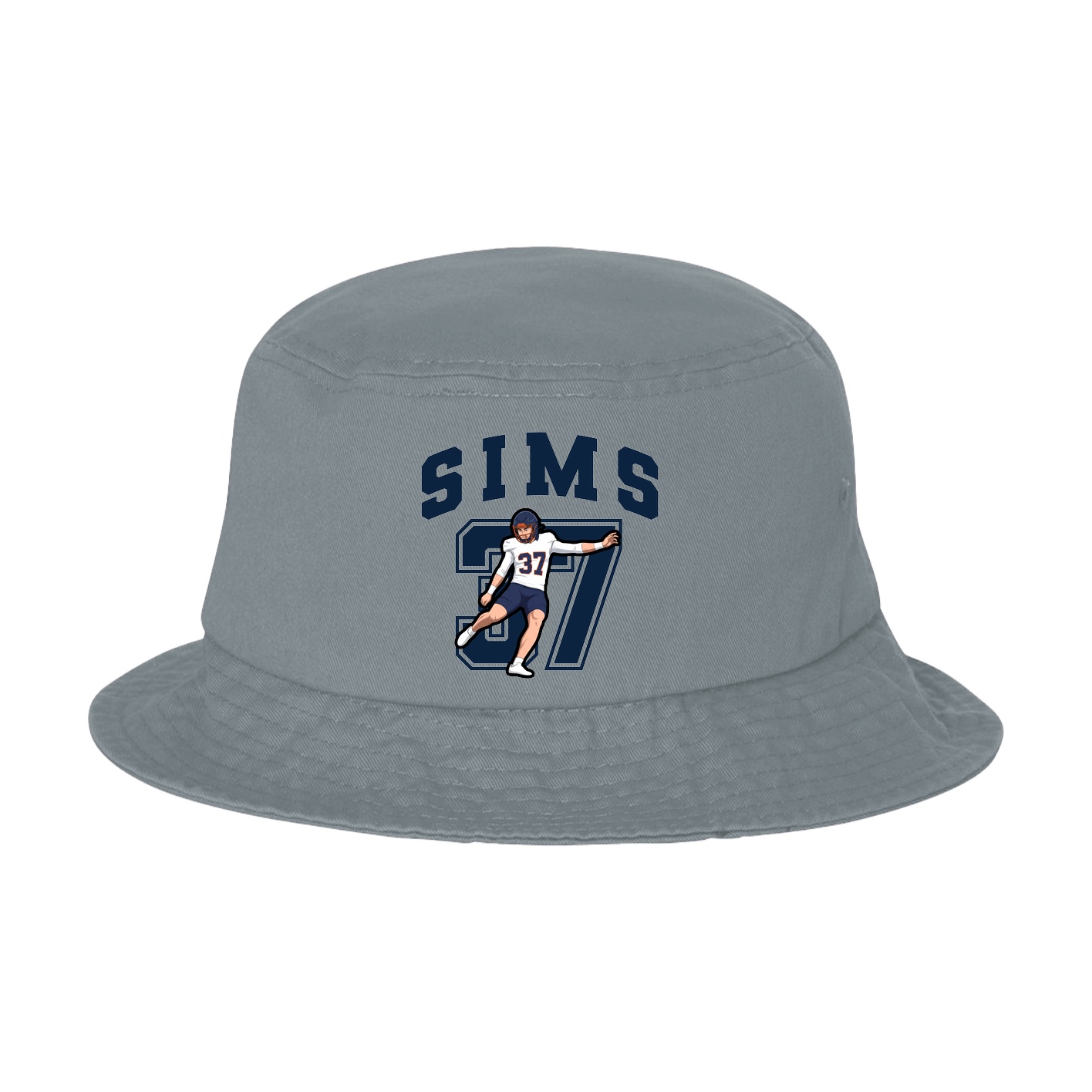 Bucket Cap — Number in Grey