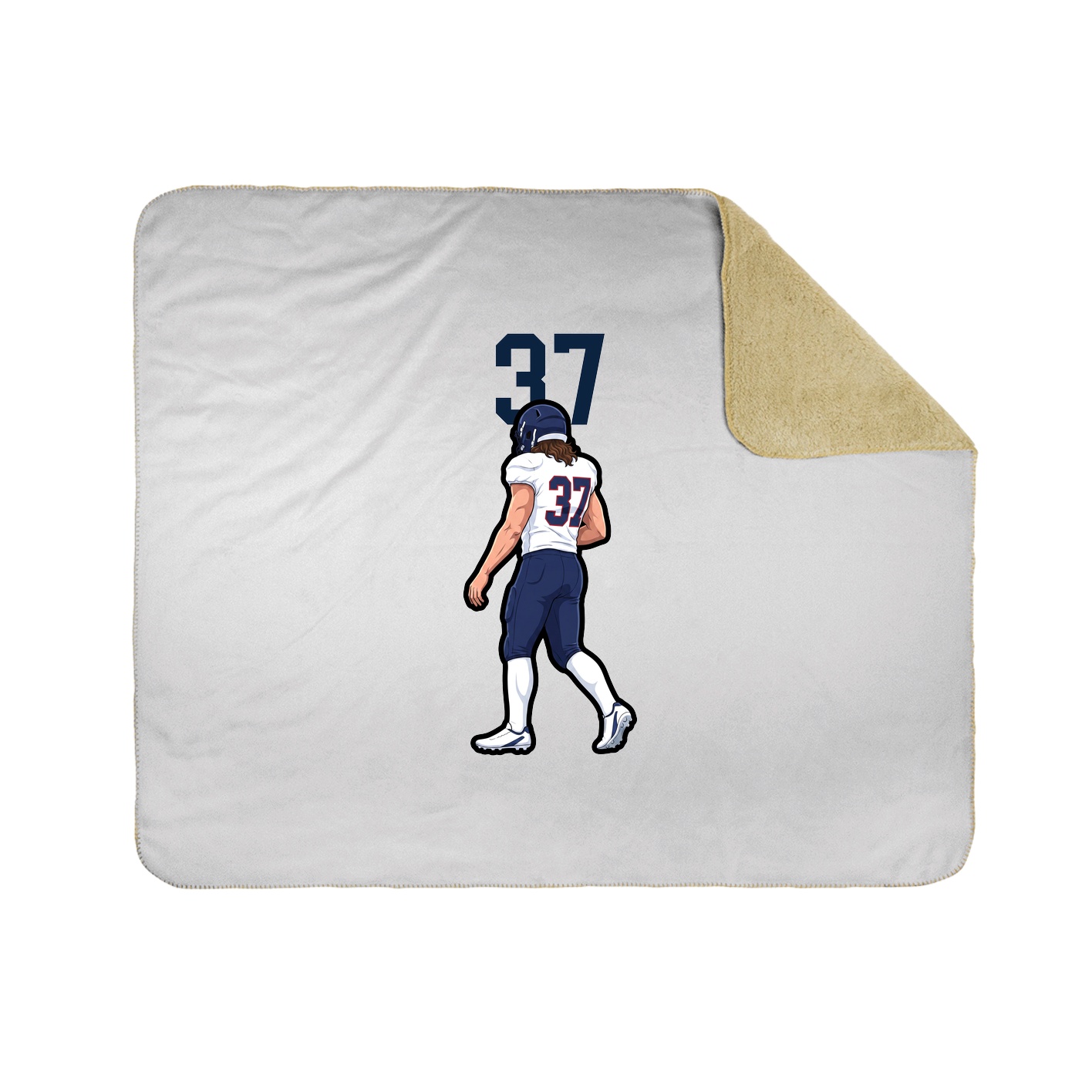 Throw Blanket — Number Top in White