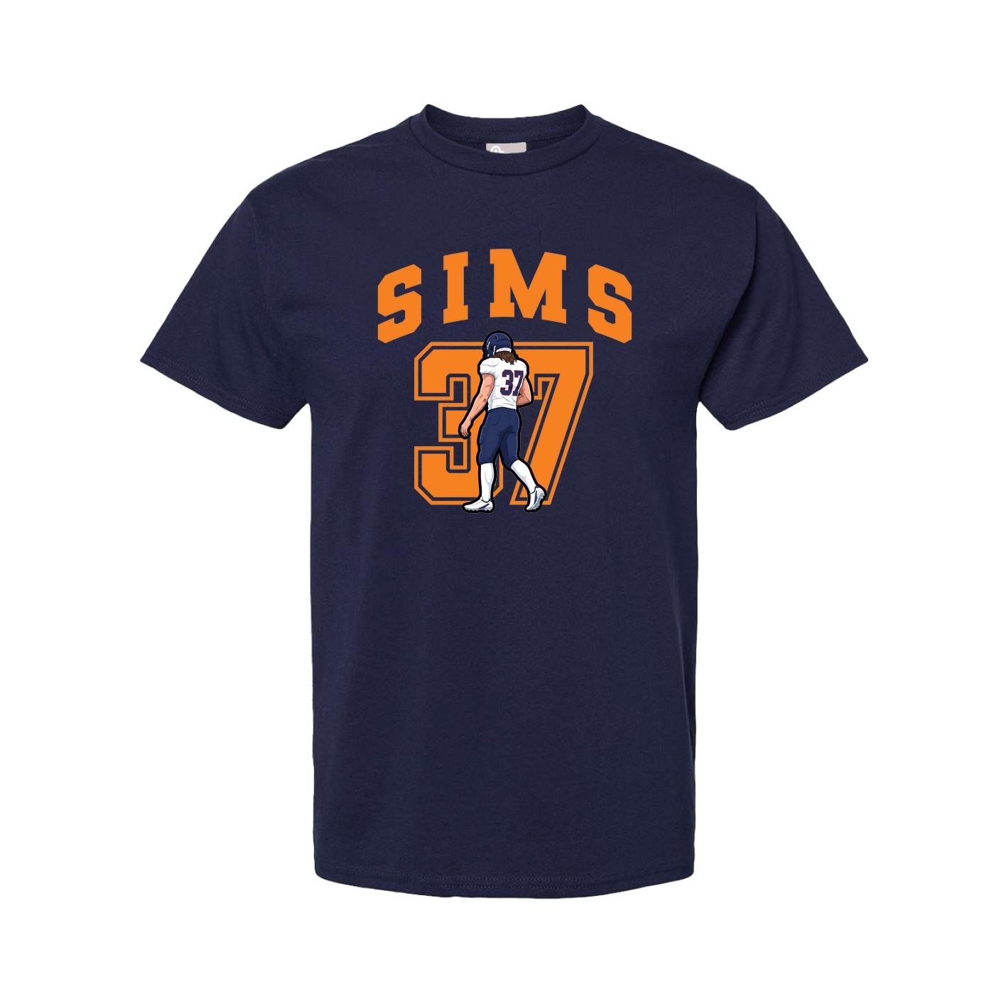 Youth Tee — Number in Navy