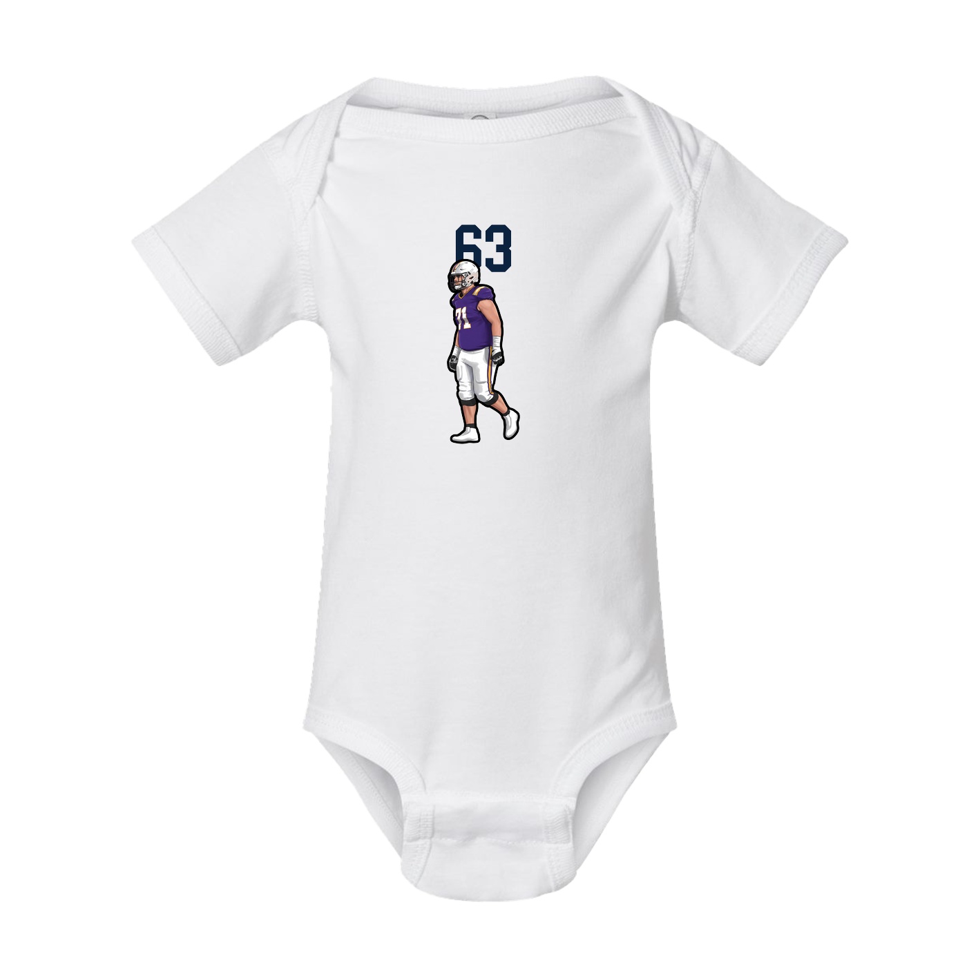 Baby Onesie — Number Top in White