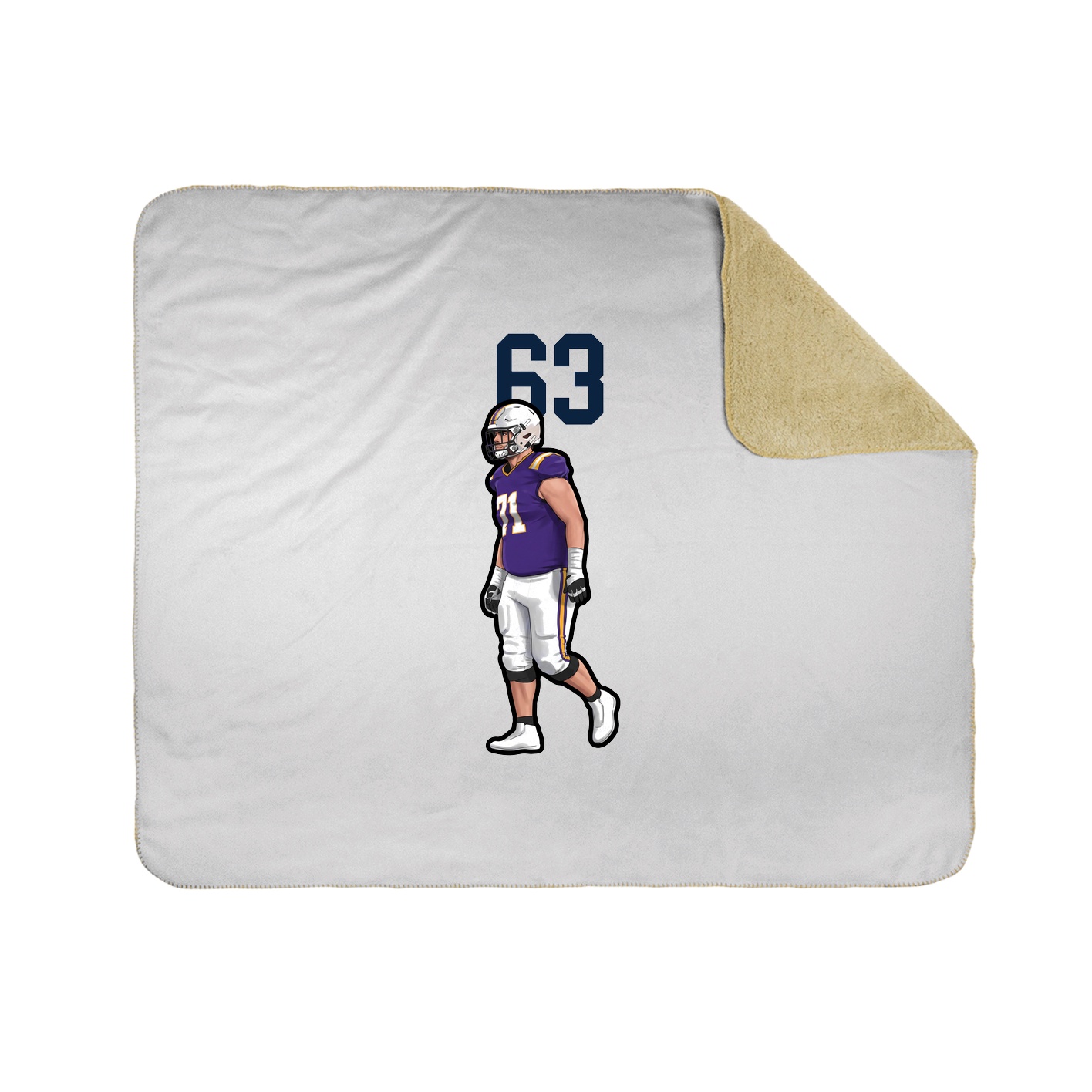 Throw Blanket — Number Top in White
