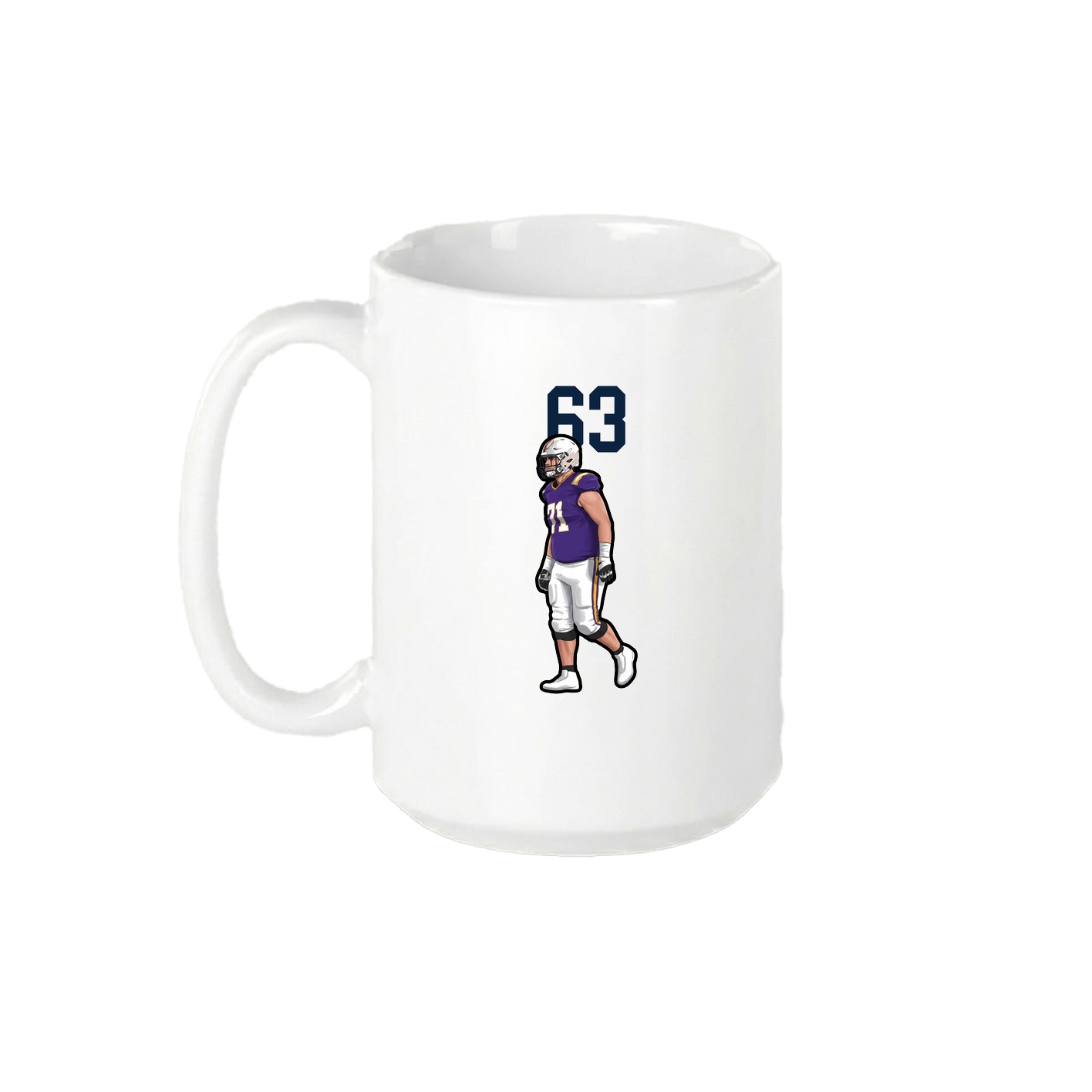 15oz Coffee Mug — Number Top in White