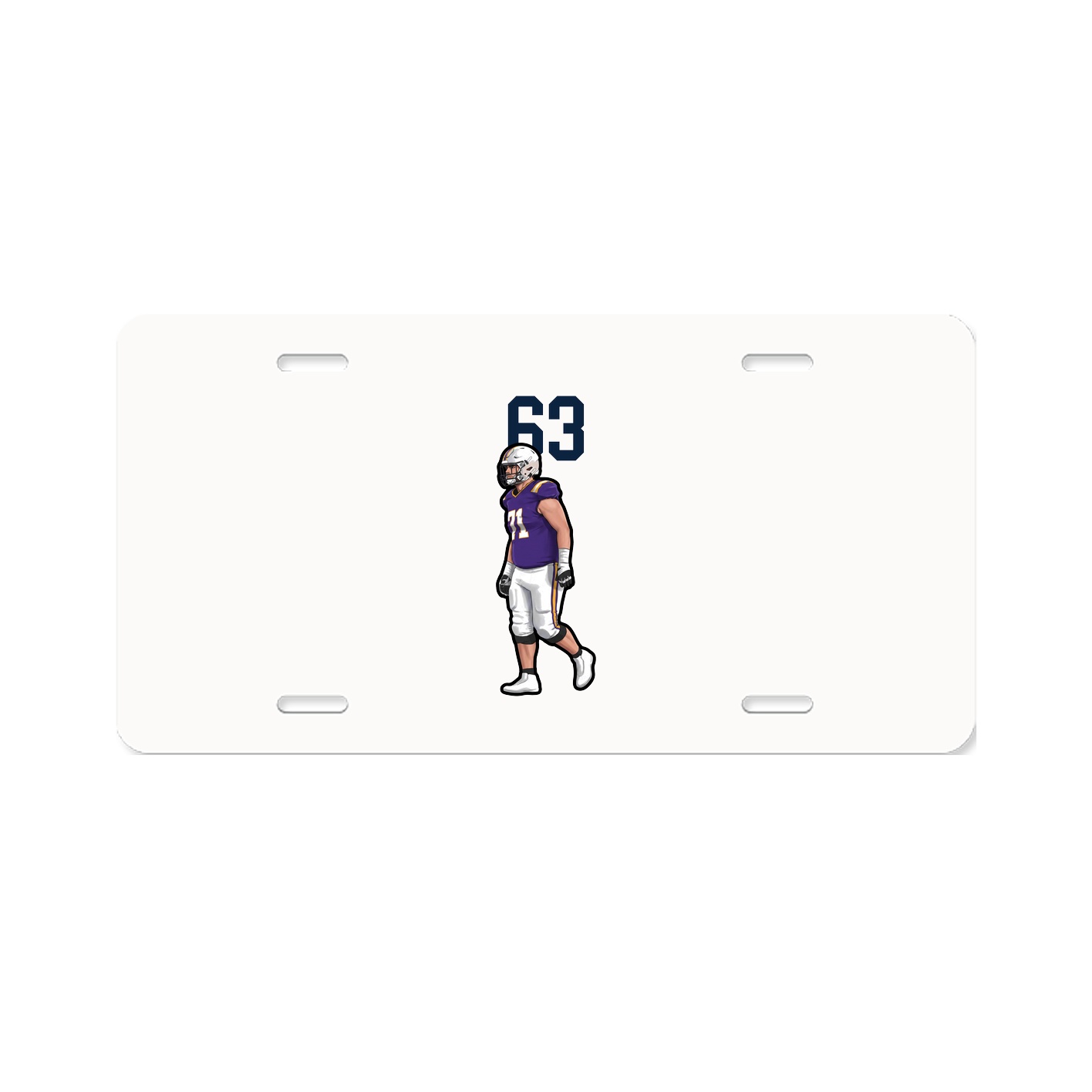 License Plate — Number Top in Classic