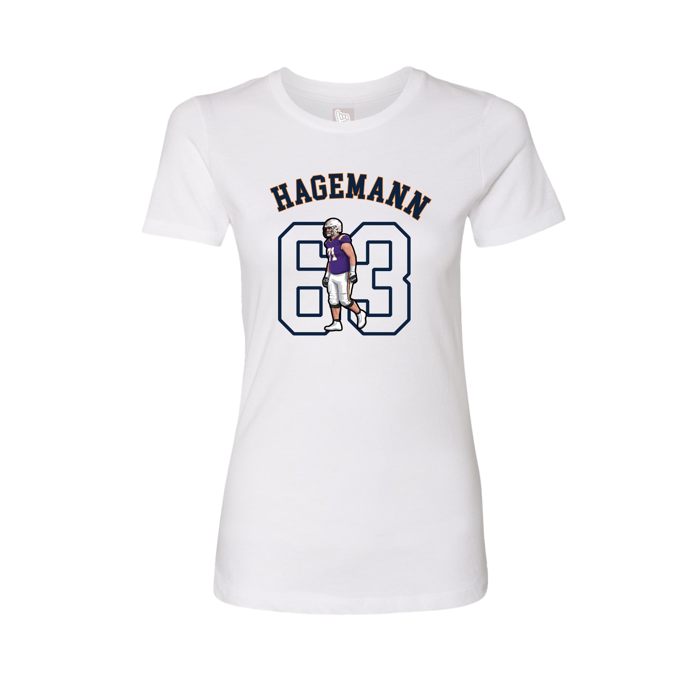 Fitted Women's Tee — Shirsey Arch in White