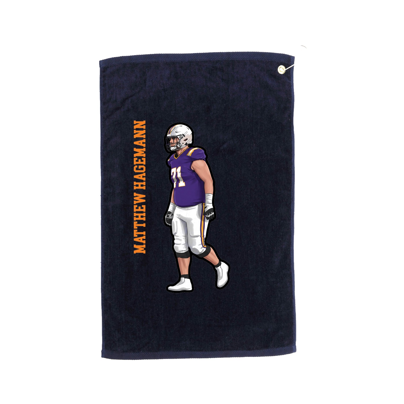 Golf Towel — Name Vertical in Navy