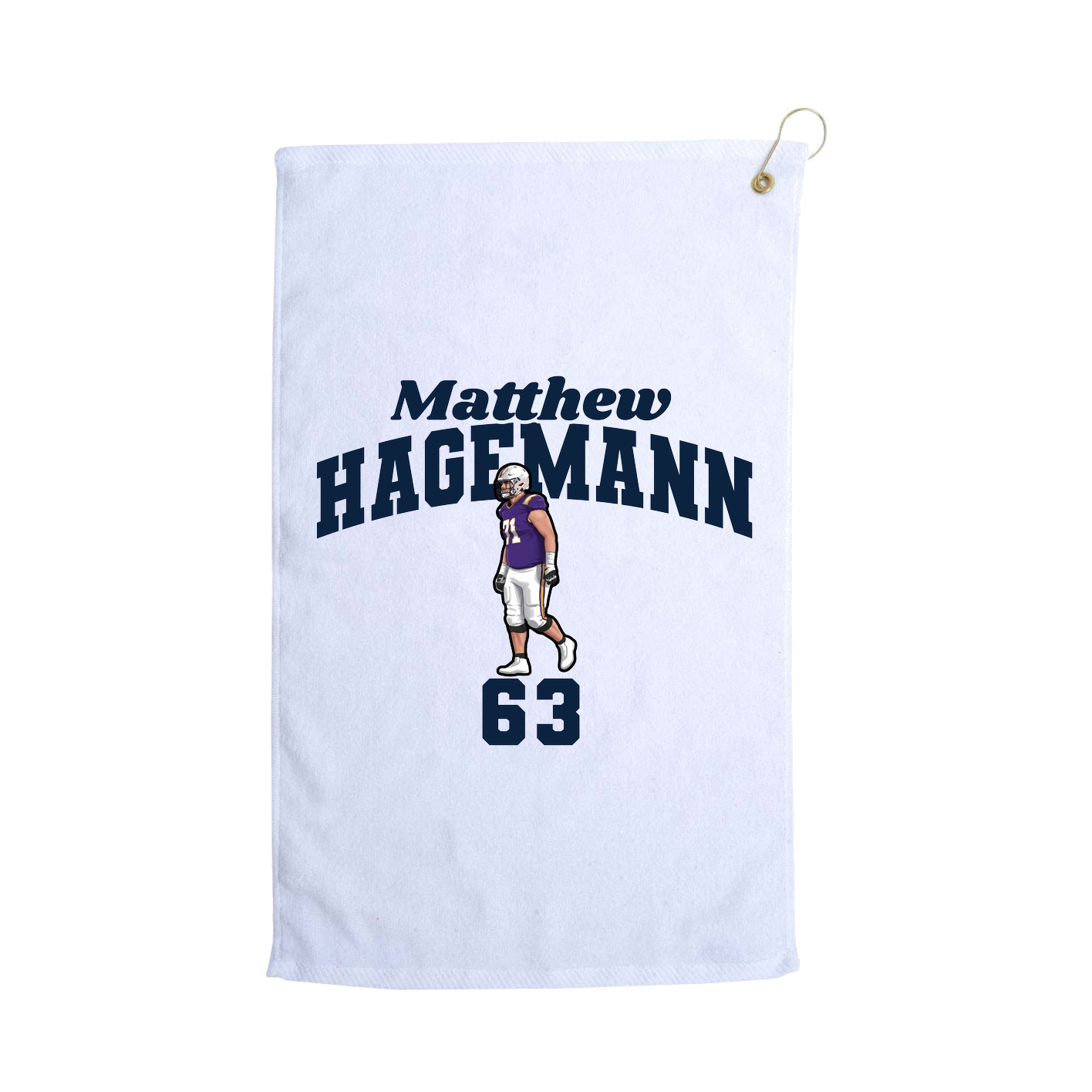 Golf Towel — Signature Arch in White
