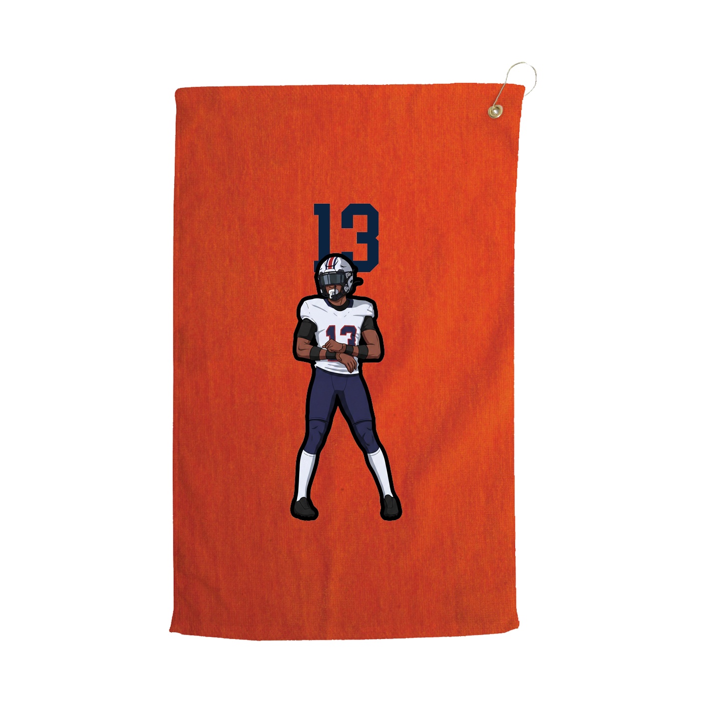 Golf Towel — Number Top in Orange