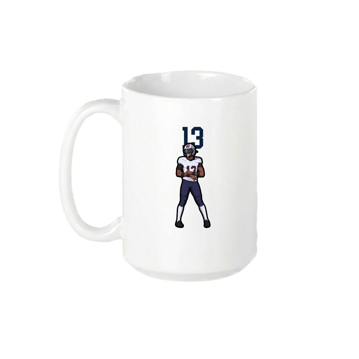 15oz Coffee Mug — Number Top in White