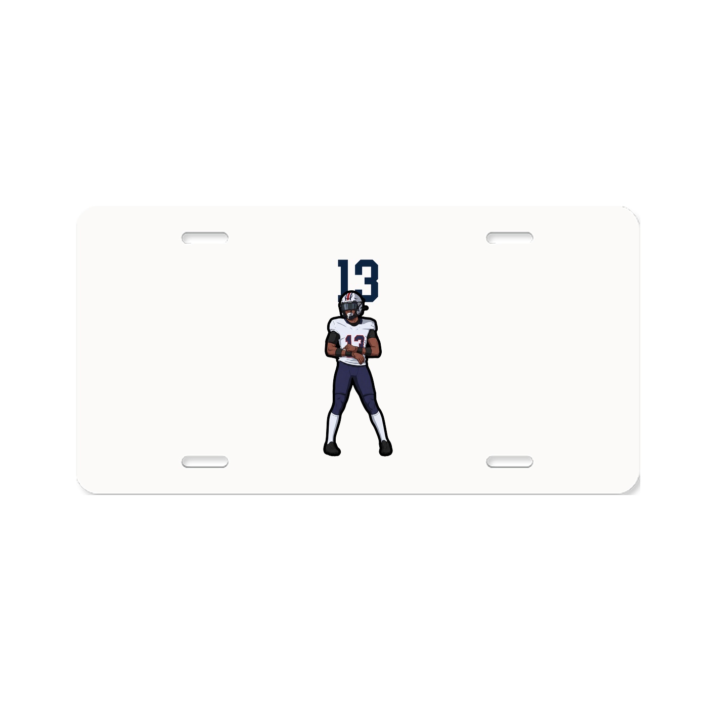 License Plate — Number Top in Classic