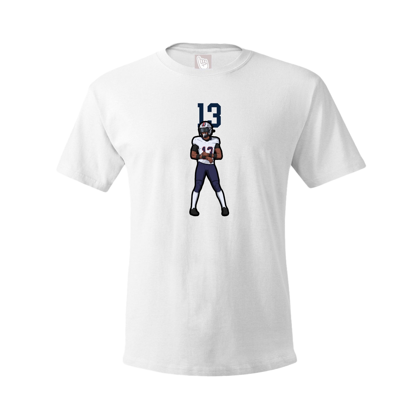 Youth Tee — Number Top in White