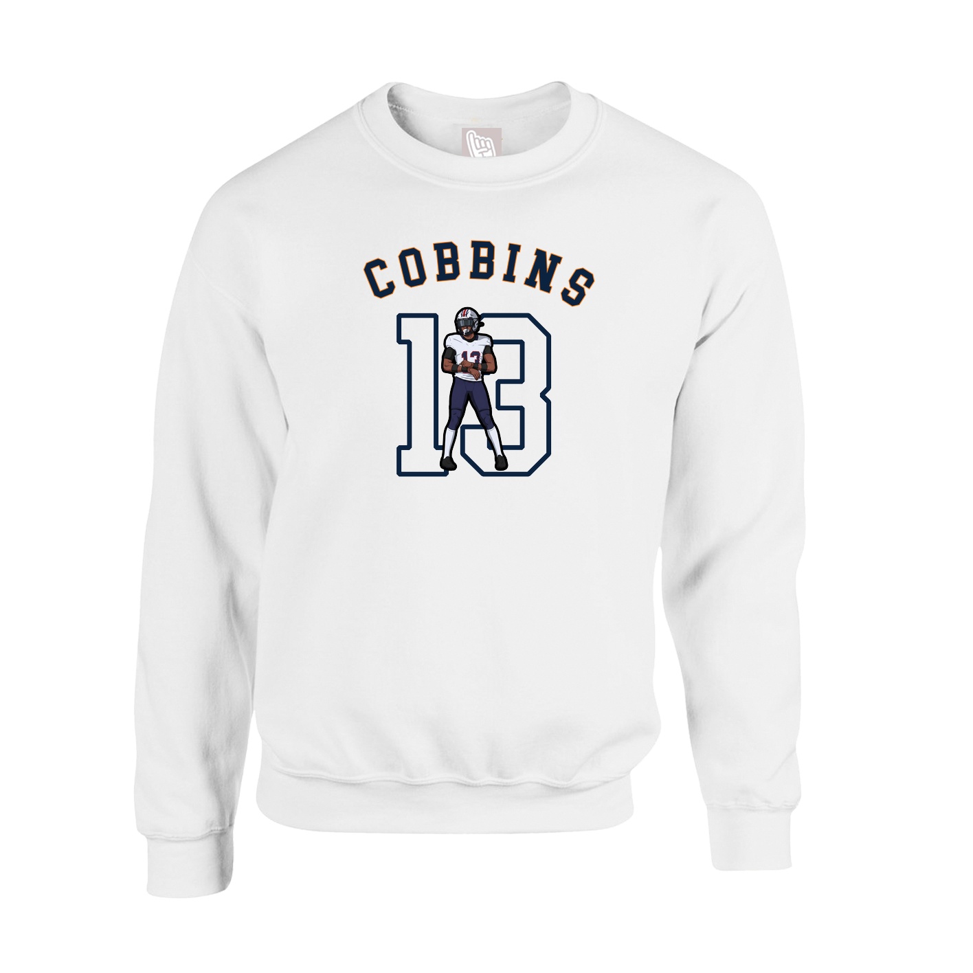 Fleece Crew — Shirsey Arch in White